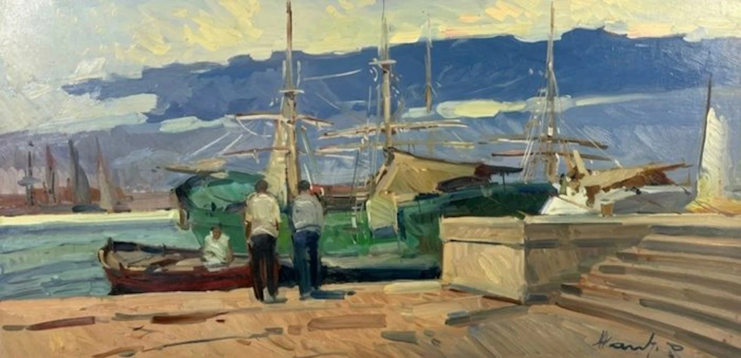 Piero Marchi (1917-2002) - Veliero in porto