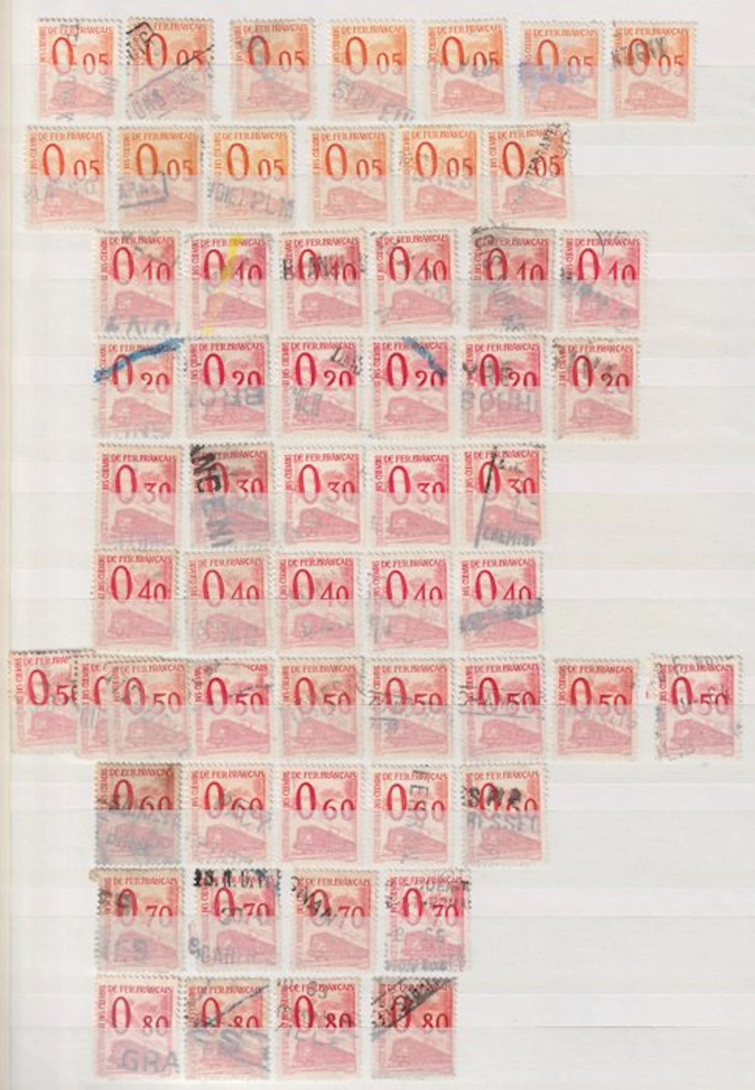 France 1960 - Beautiful set of stamps known as “Petits colis,” between Nos