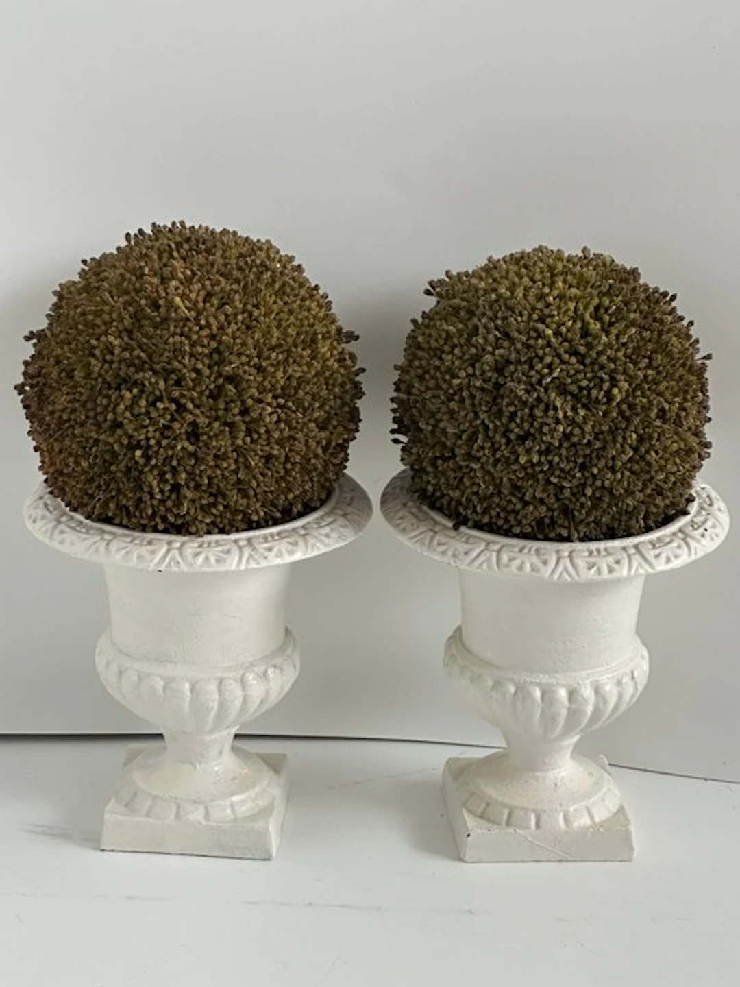 Vase (2) - cast-iron - Two iron vases