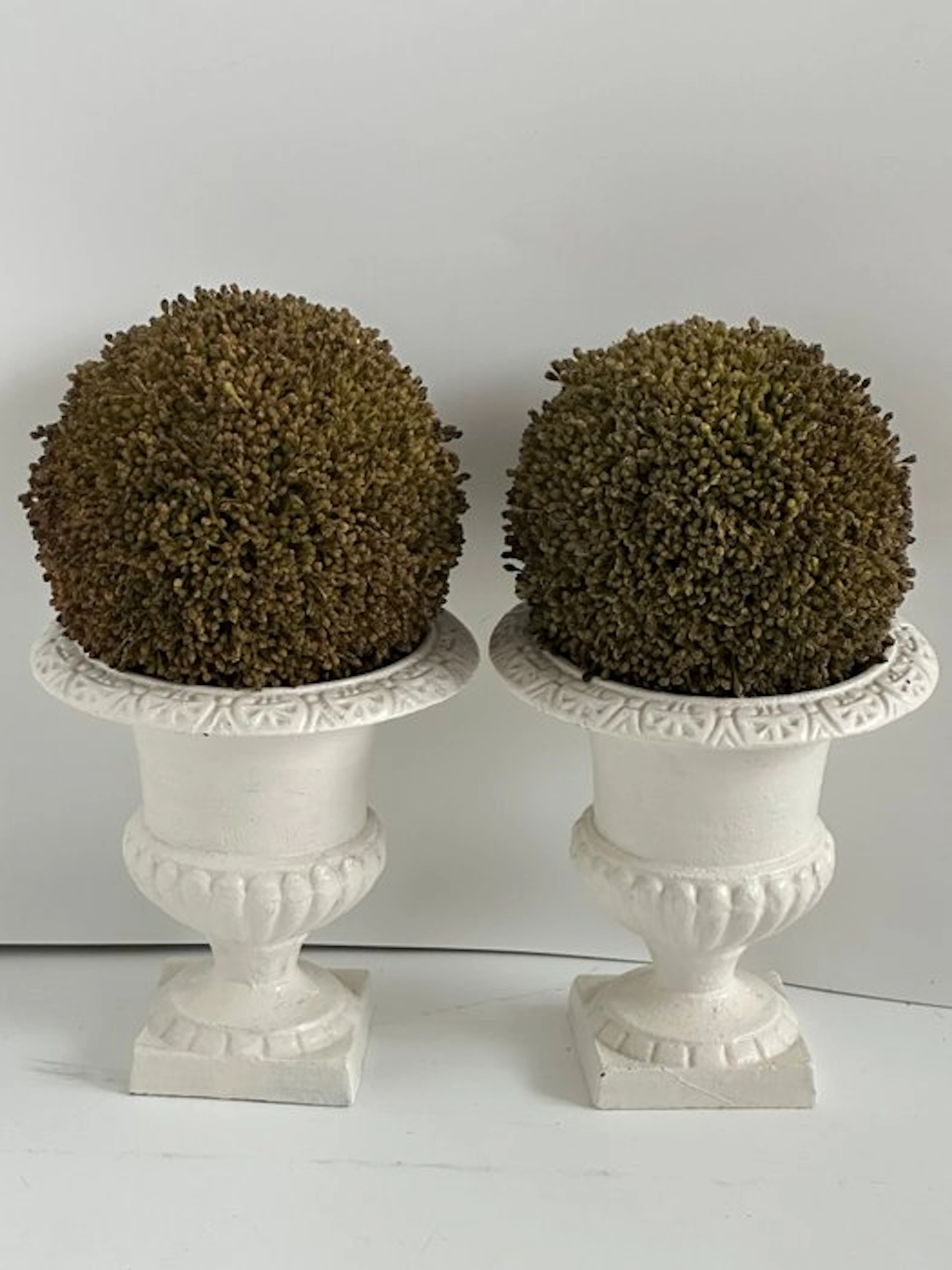 Vase (2) - cast-iron - Two iron vases