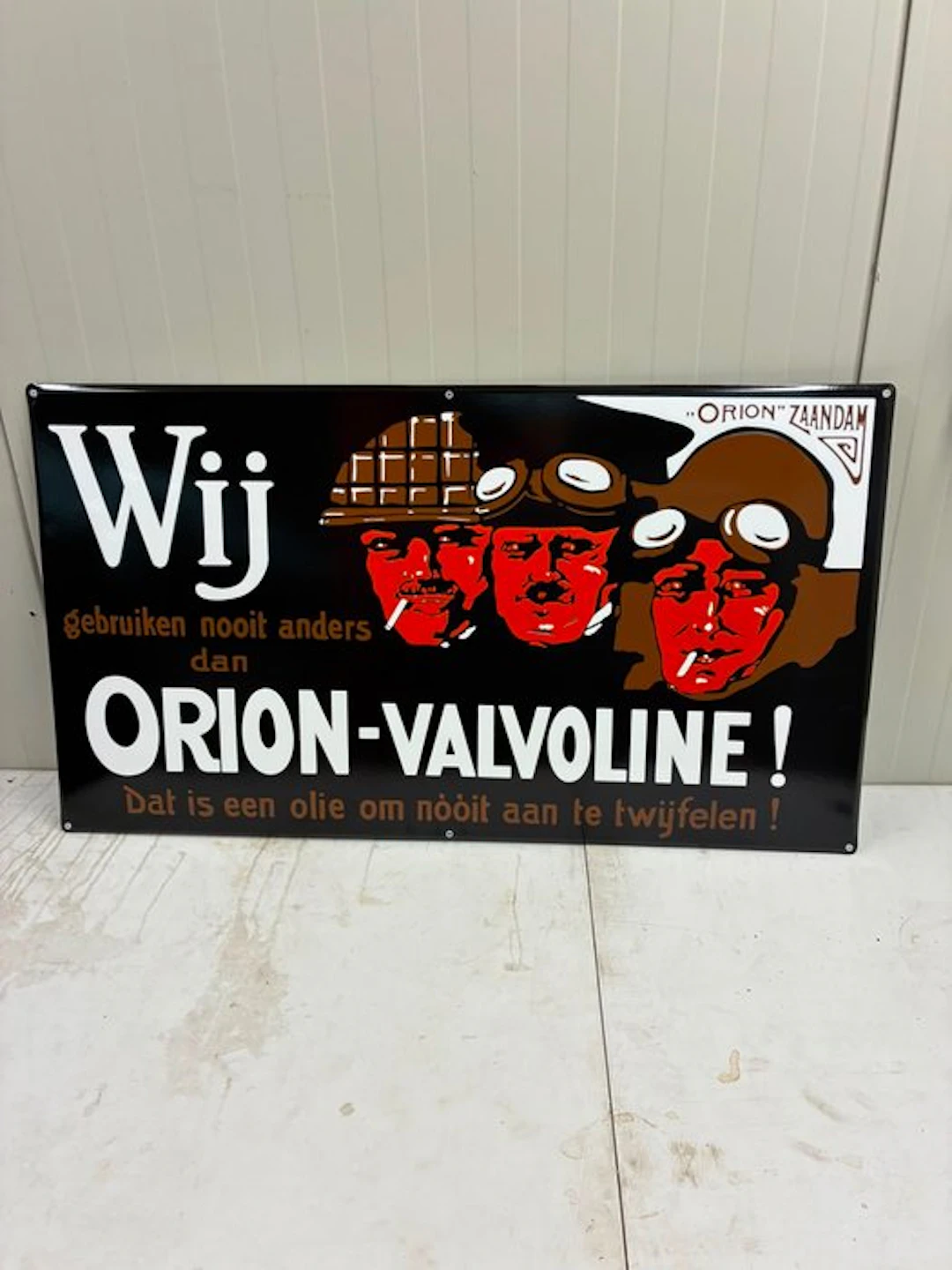 Orion-Valvoline – Groot Emaille Reclamebord – Motorolie...