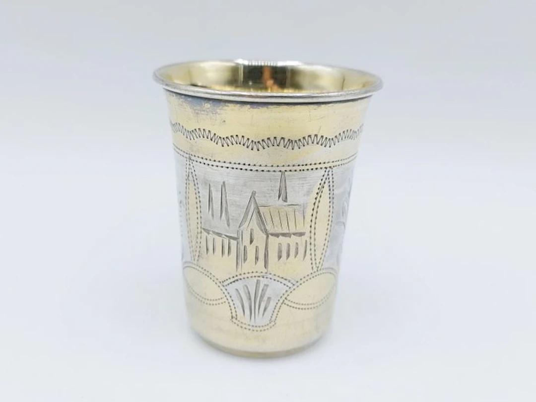 Erfgenamen I.E. Zakhoder, Berdichev, 1907 - Kiddush cup - Silver