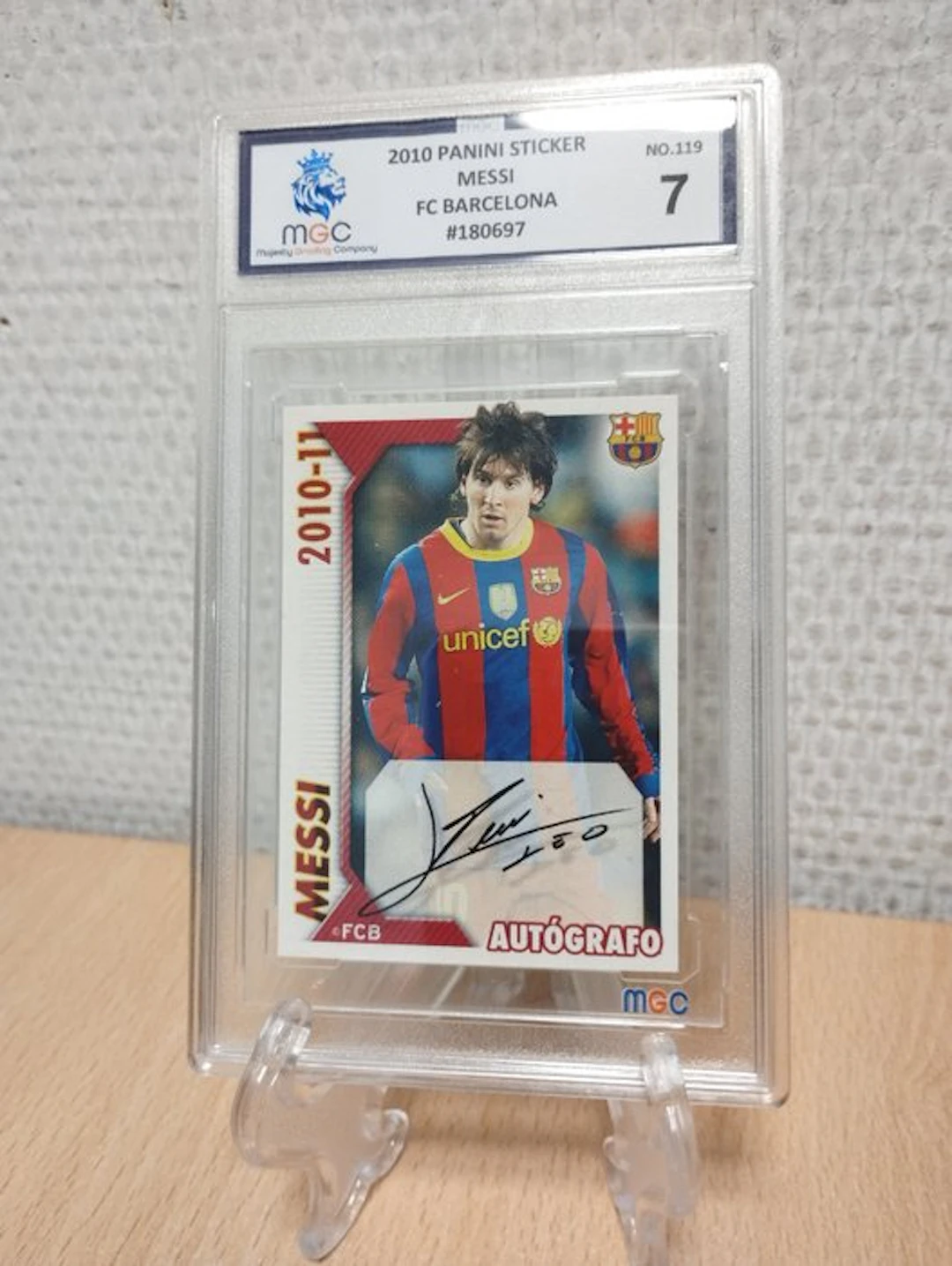 Panini 2010 Messi Autografo MGC 7 Graded card - MGC 7