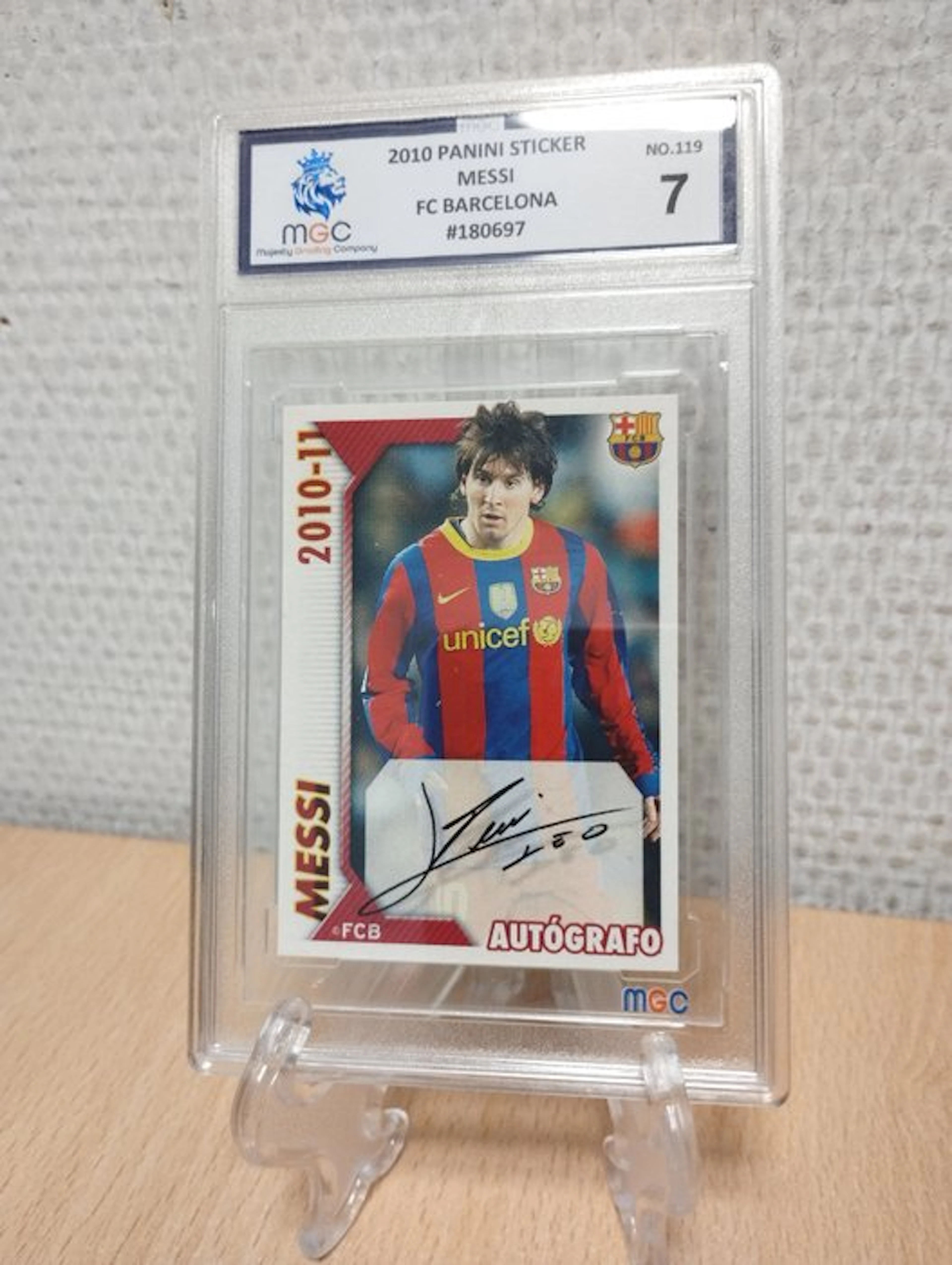 Panini 2010 Messi Autografo MGC 7 Graded card - MGC 7