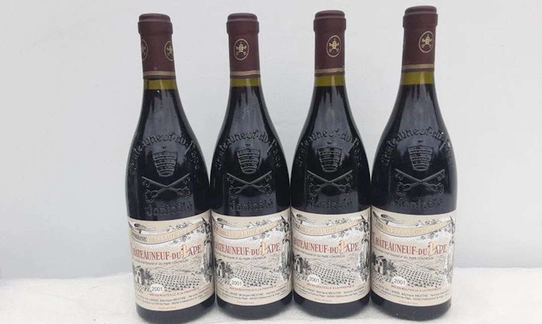 2001 Domaine de Cote de l'Ange - Châteauneuf-du-Pape - 4 Bottles (0.75L)
