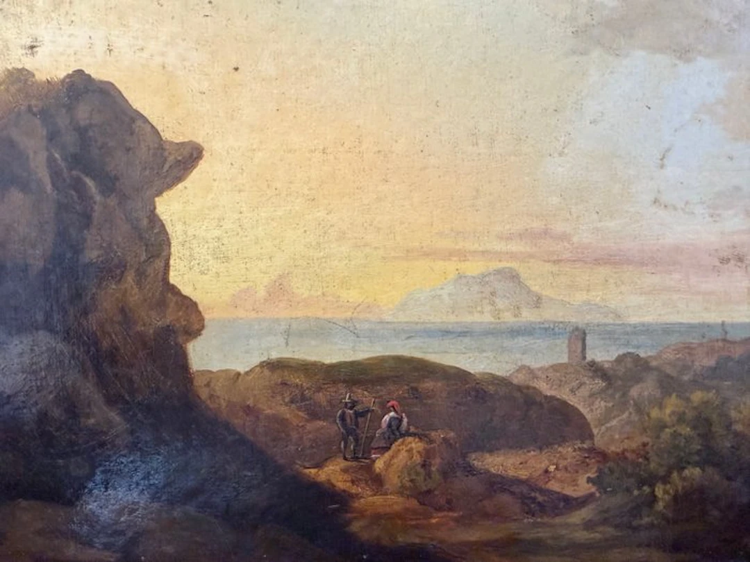 Scuola di Posillipo (XIX) - Paesaggio Napoletano