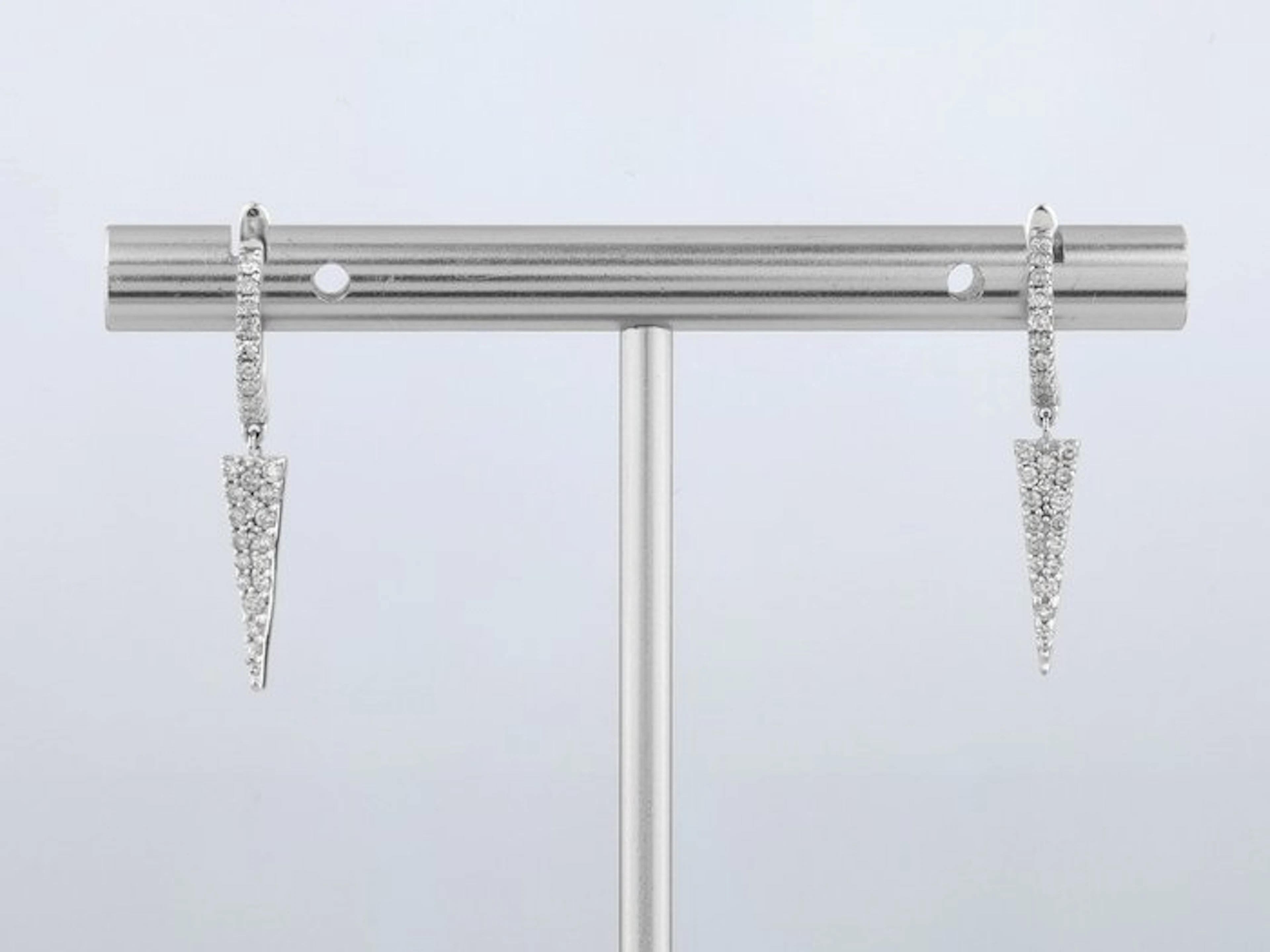 Earrings - 14 kt. White gold - 0.28ct. tw. Diamond (Natural)