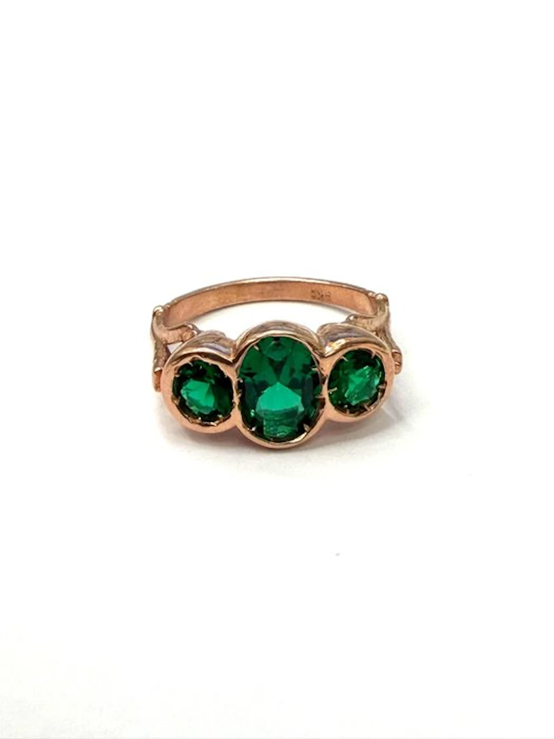 No reserve price - Ring - 9 kt. Rose gold, Silver Spinel
