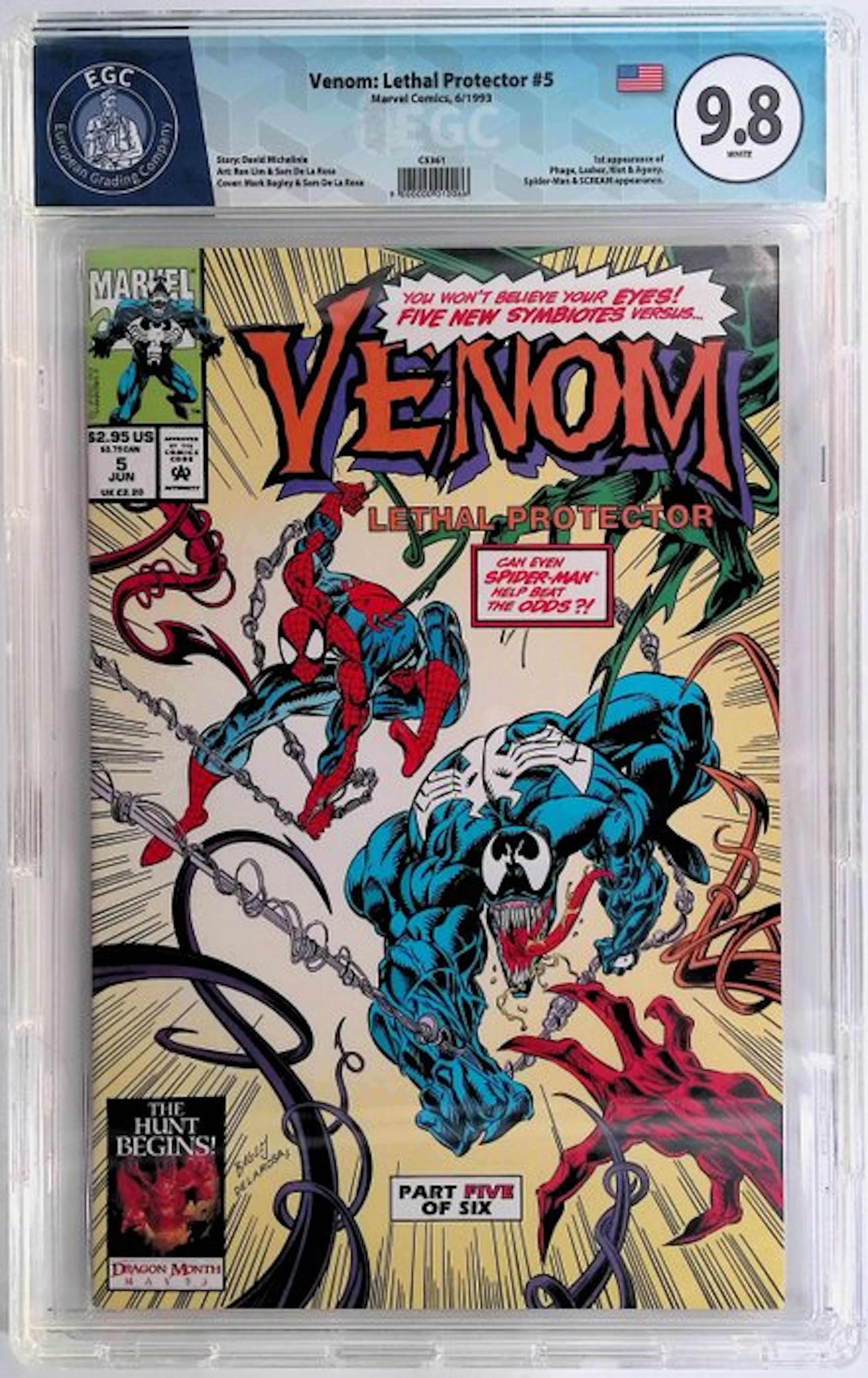 Venom: Lethal Protector #5 - EGC 9.8 - 1 Graded comic - First edition - 1993