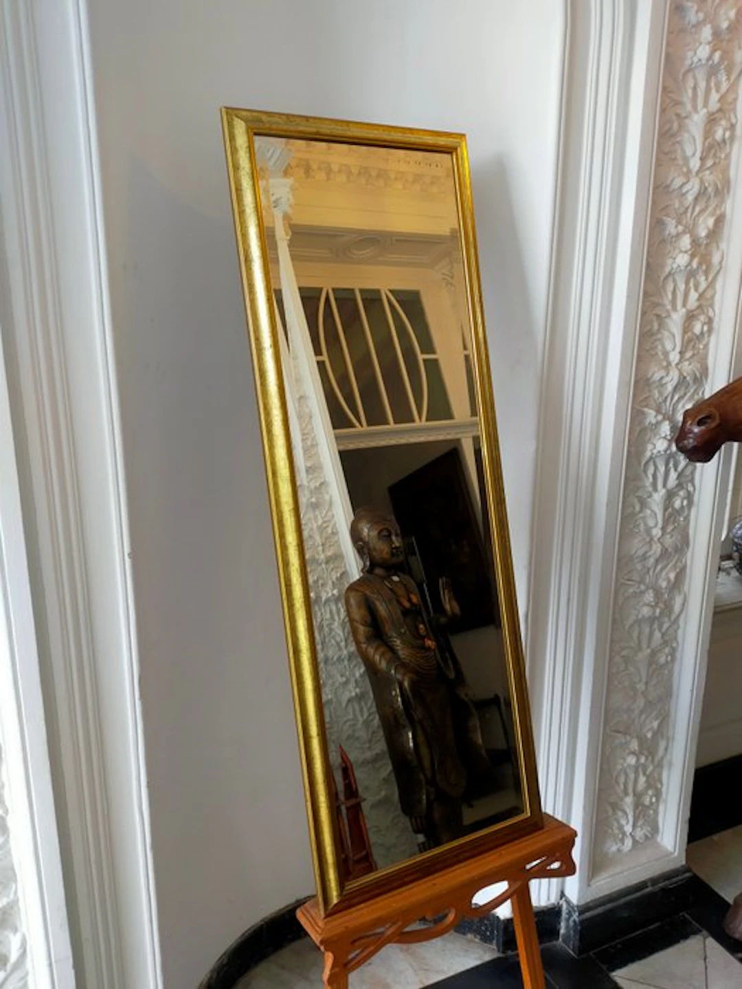 Eleganter Wandspiegel – Goldener Rahmen Klassischer Spiegel - Mirror - Glass