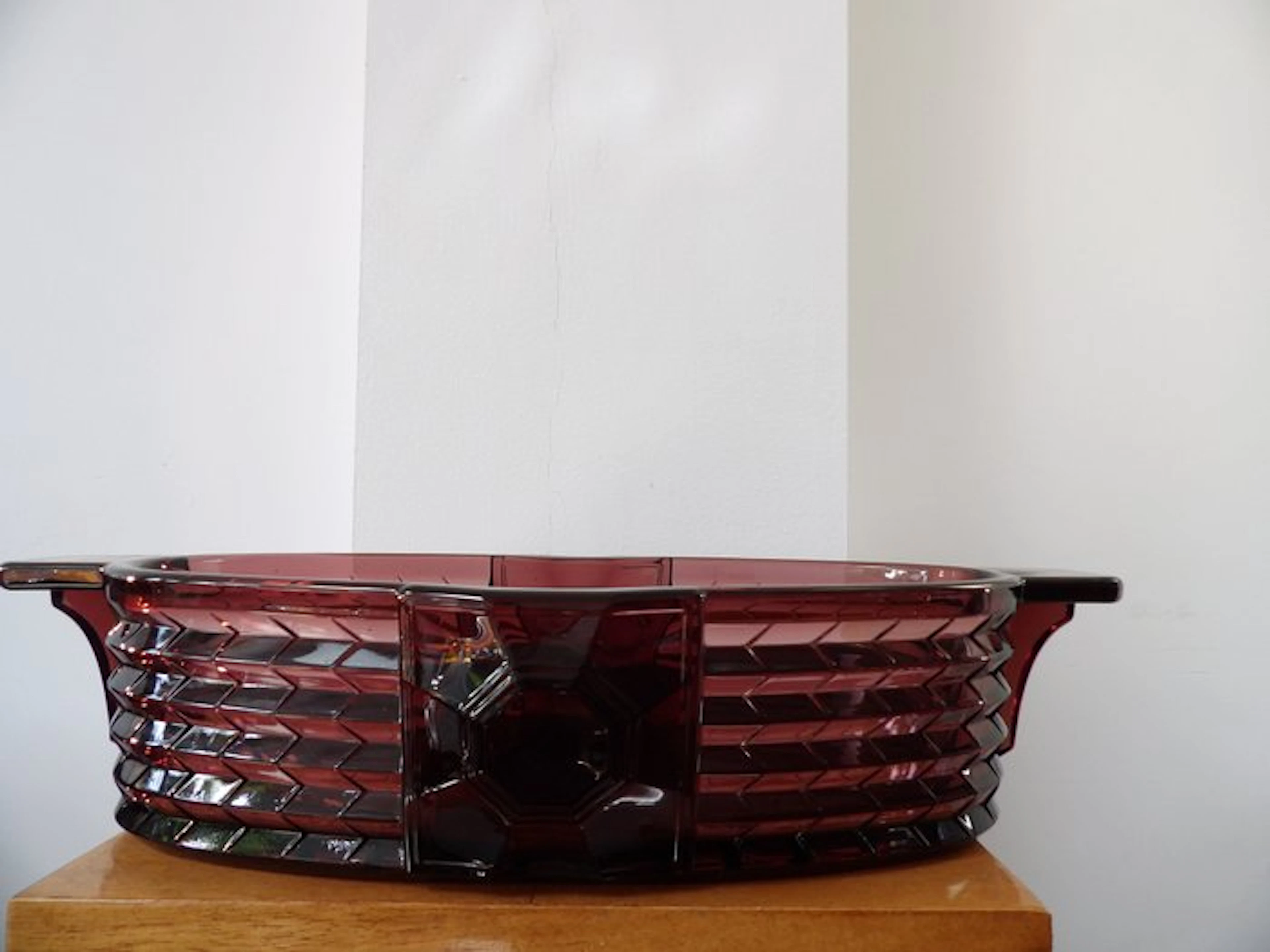 Val Saint Lambert - Charles Graffart - Platter - Myriam's Cut - Glass