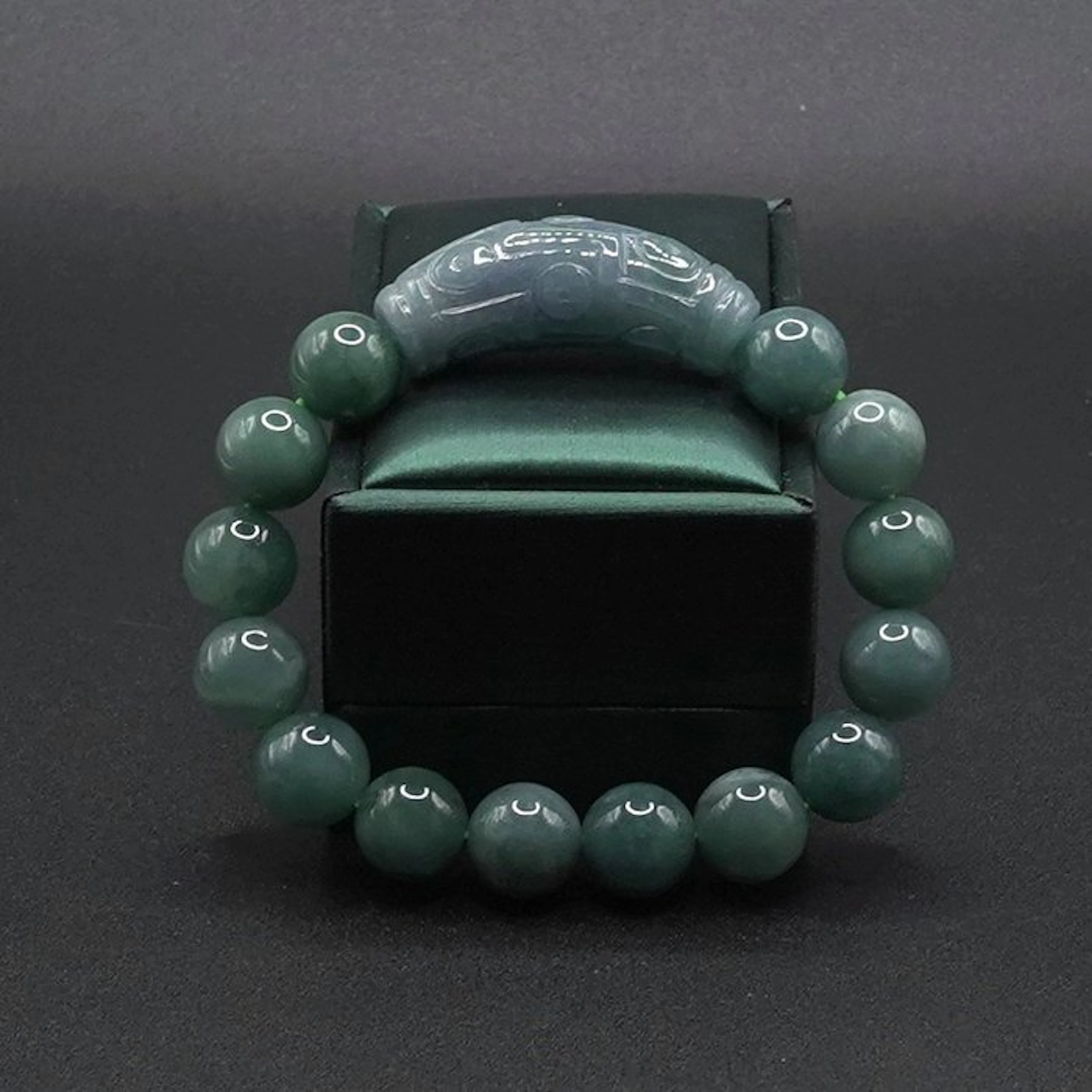 NGTC Certified Natural Jadeite Bracelet – Carved...
