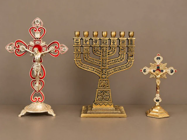 Candleholder (3) - Bronze, Metal