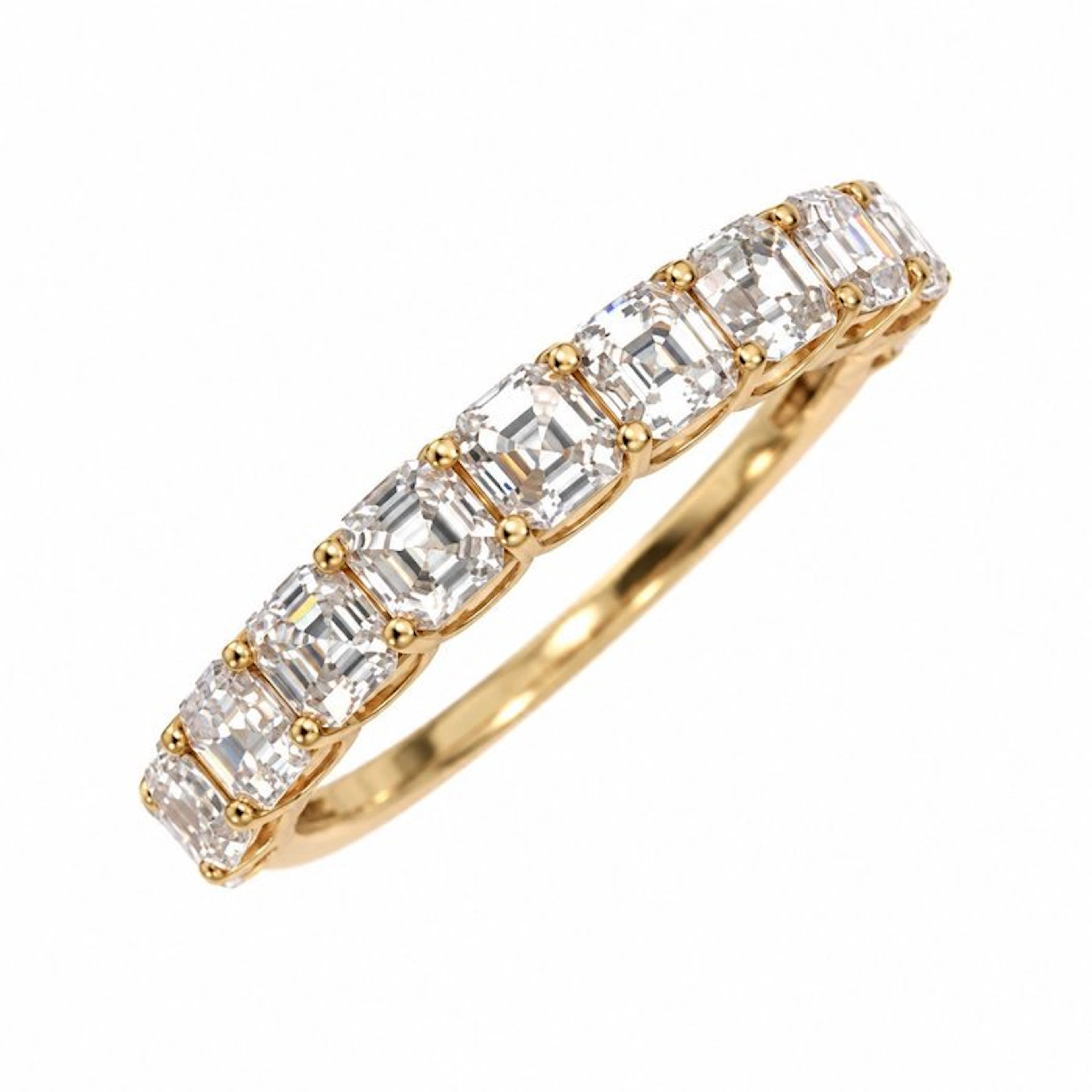 No reserve price - Ring - 14 kt. Yellow gold - 2.07ct. tw. Diamond (Lab-grown)