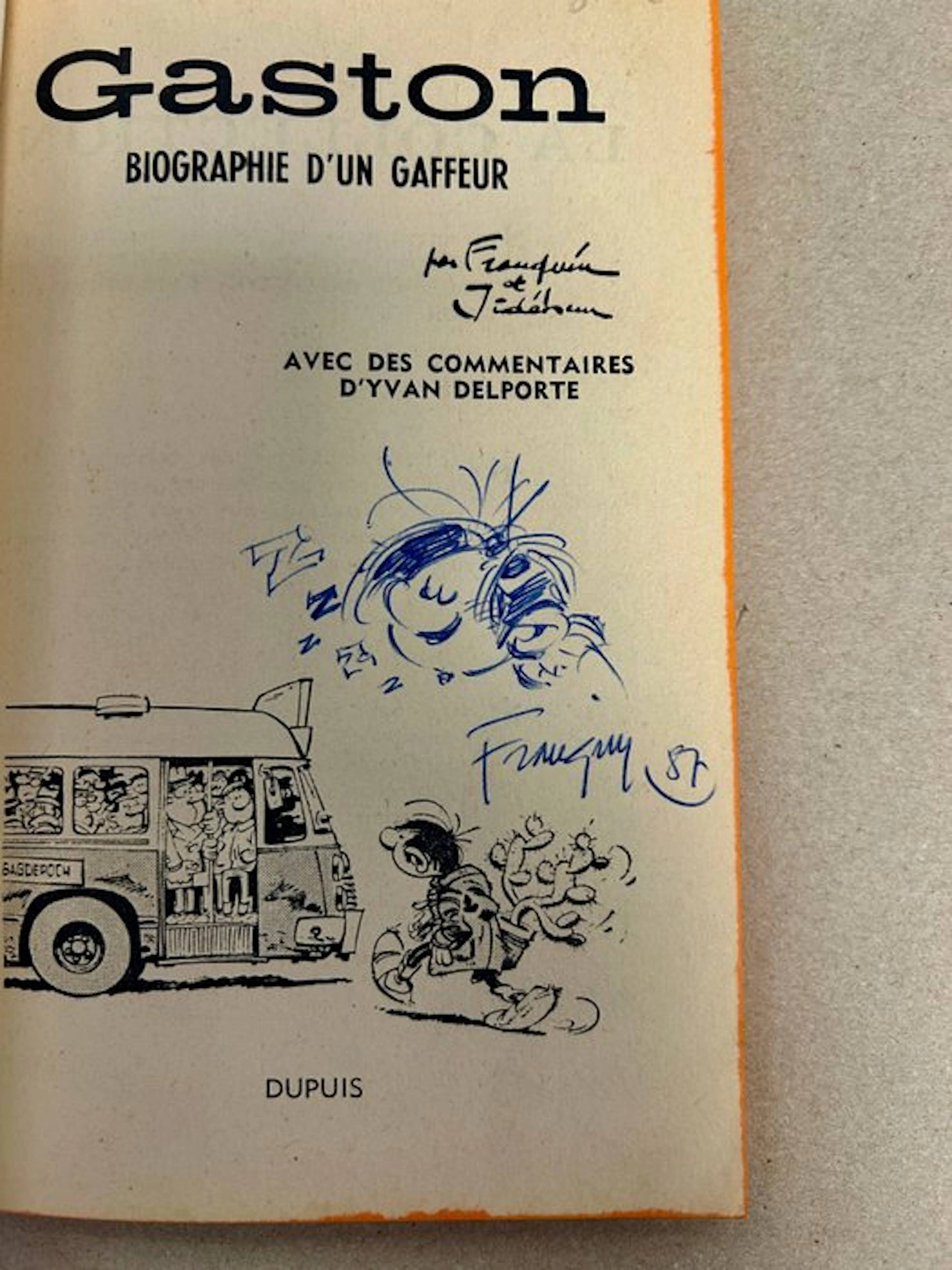 Gaston - Biographie d’un Gaffeur + dédicace - B - 1 Album - First