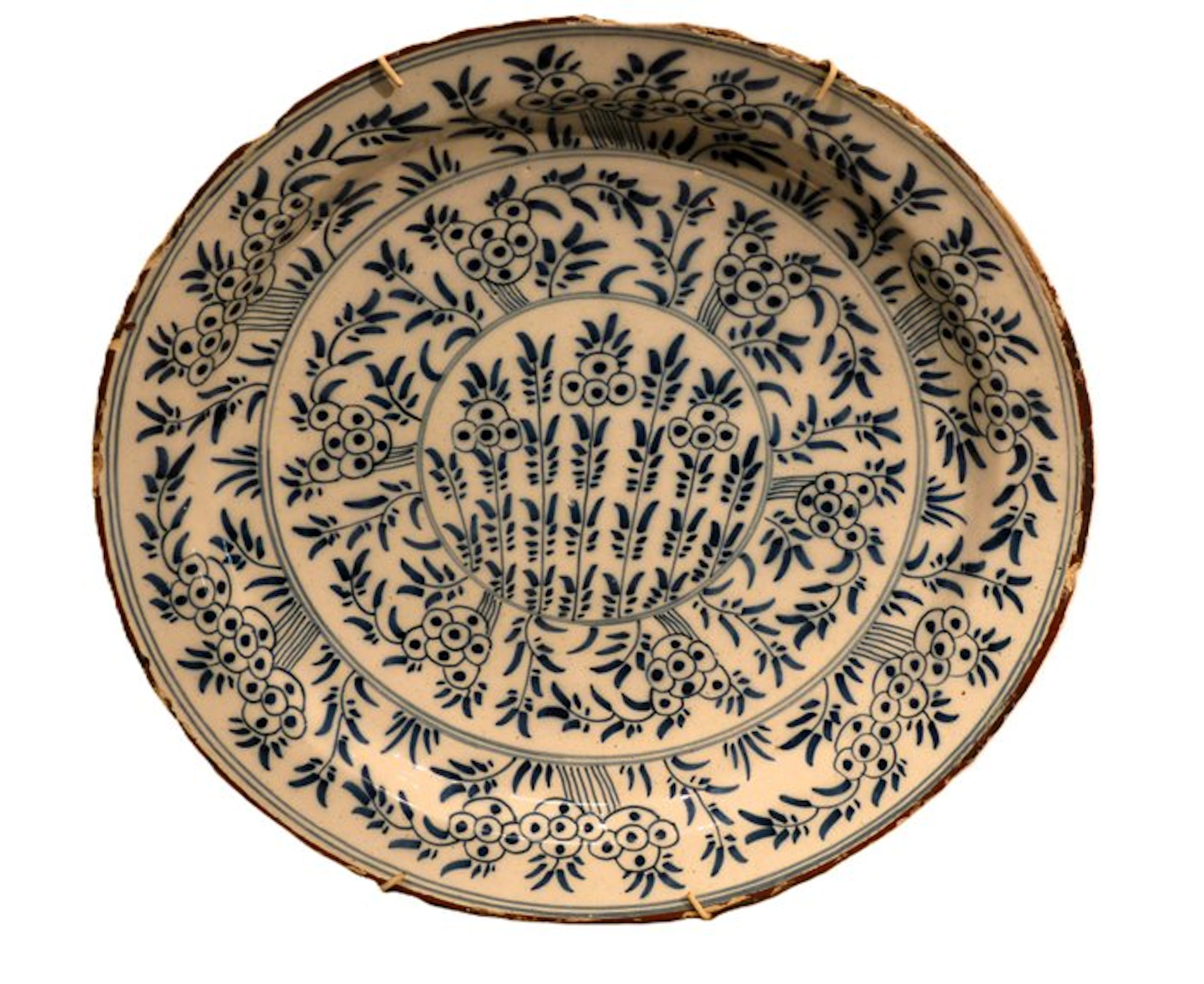 Dish - Tin-glazed terracotta (Maiolica / Delftware) - Mid-17th century