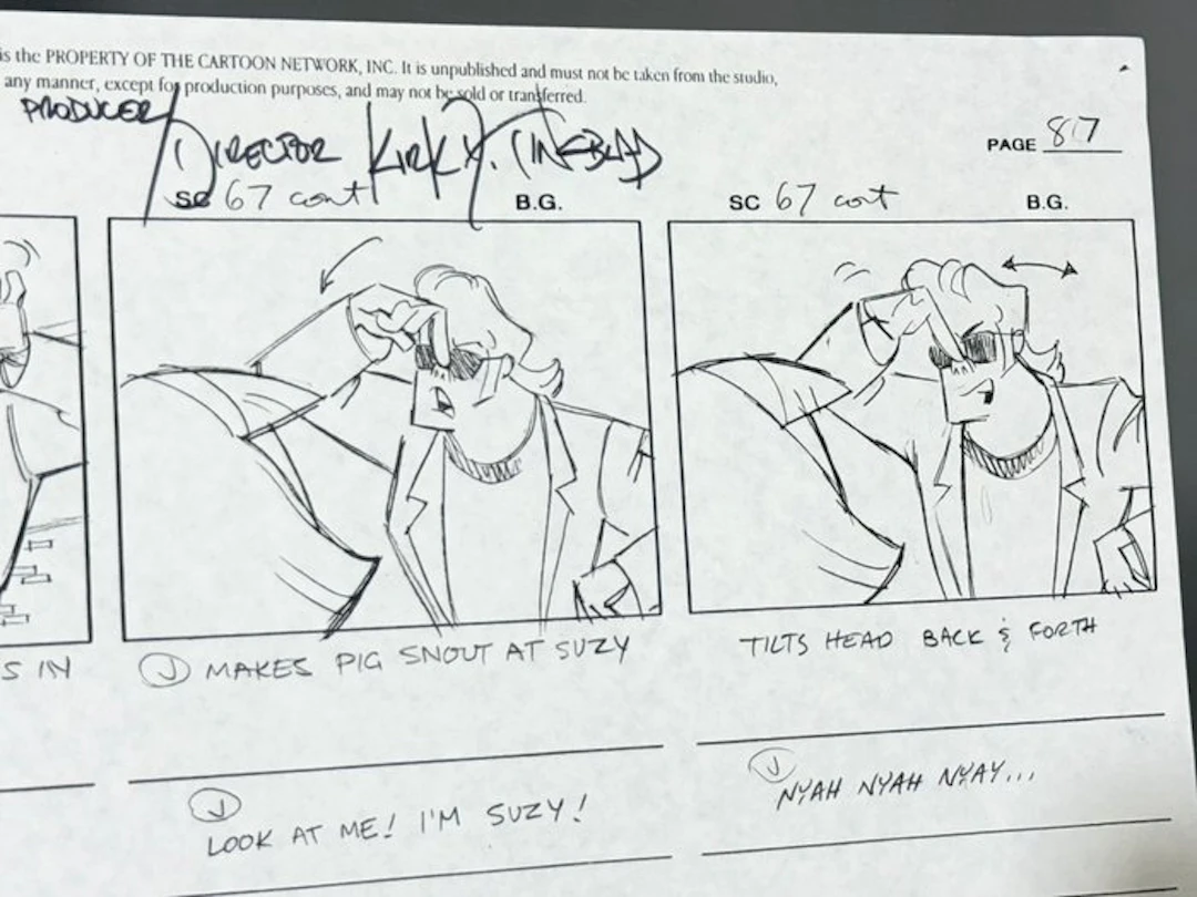 Hanna-Barbera - Production Storyboard Page