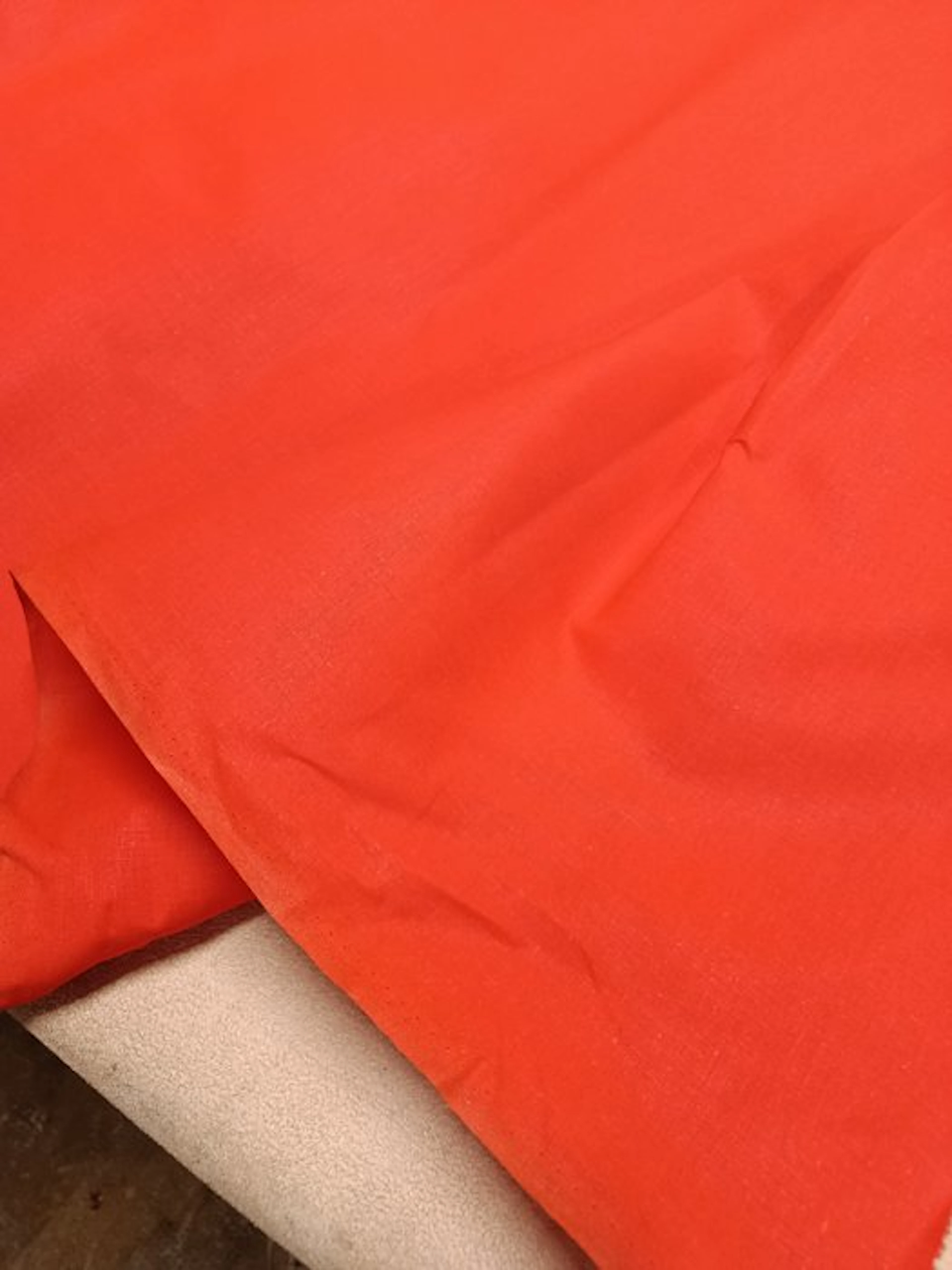 Raro tessuto in misto lino semi rigido vintage - Textile...