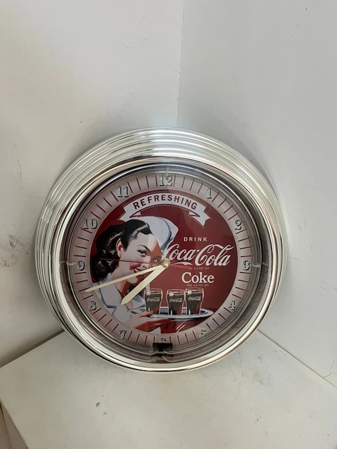 Coca-Cola - Coca-Cola watch - Lighted sign - Plastic, Glass