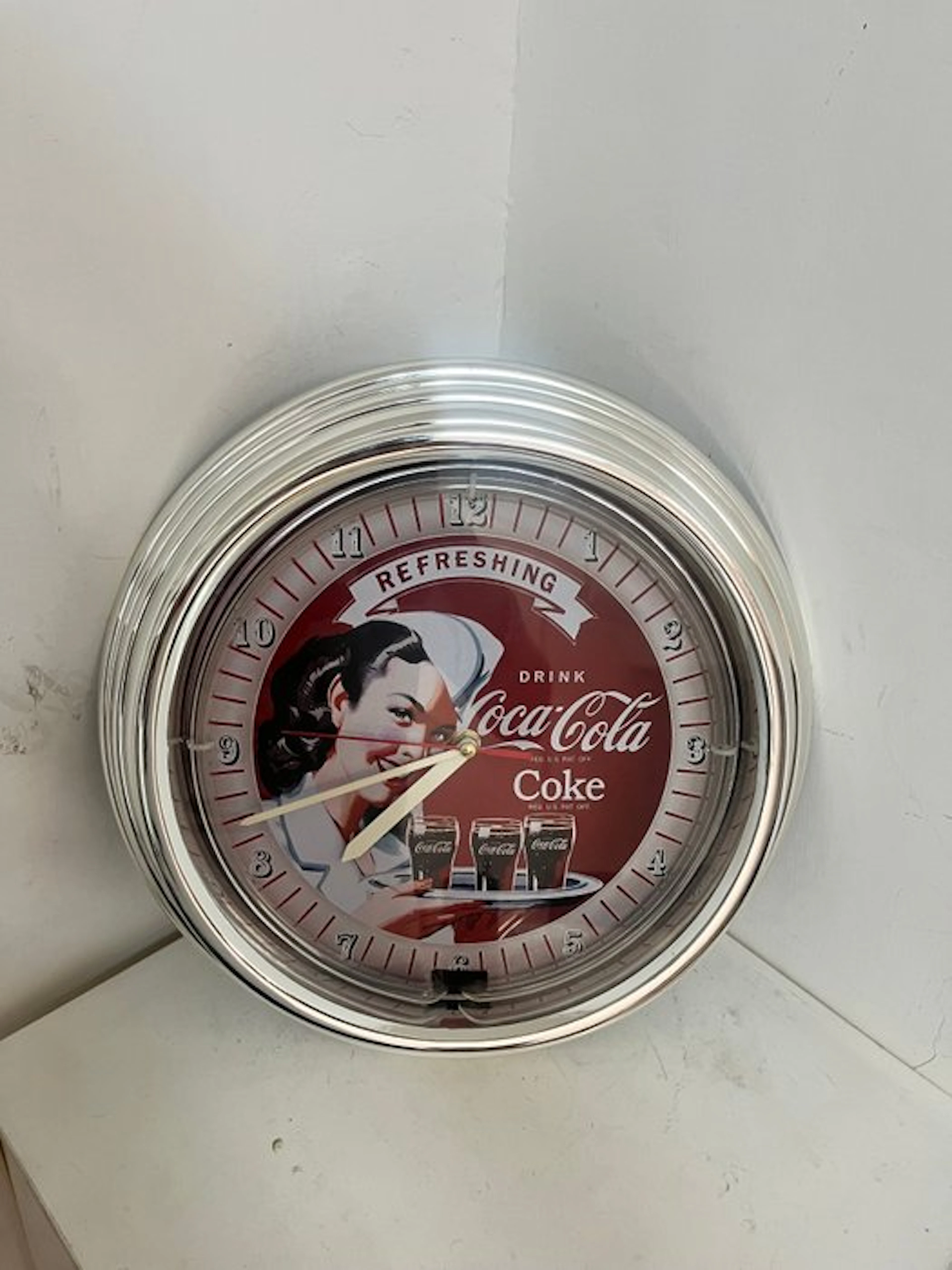 Coca-Cola - Coca-Cola watch - Lighted sign - Plastic, Glass