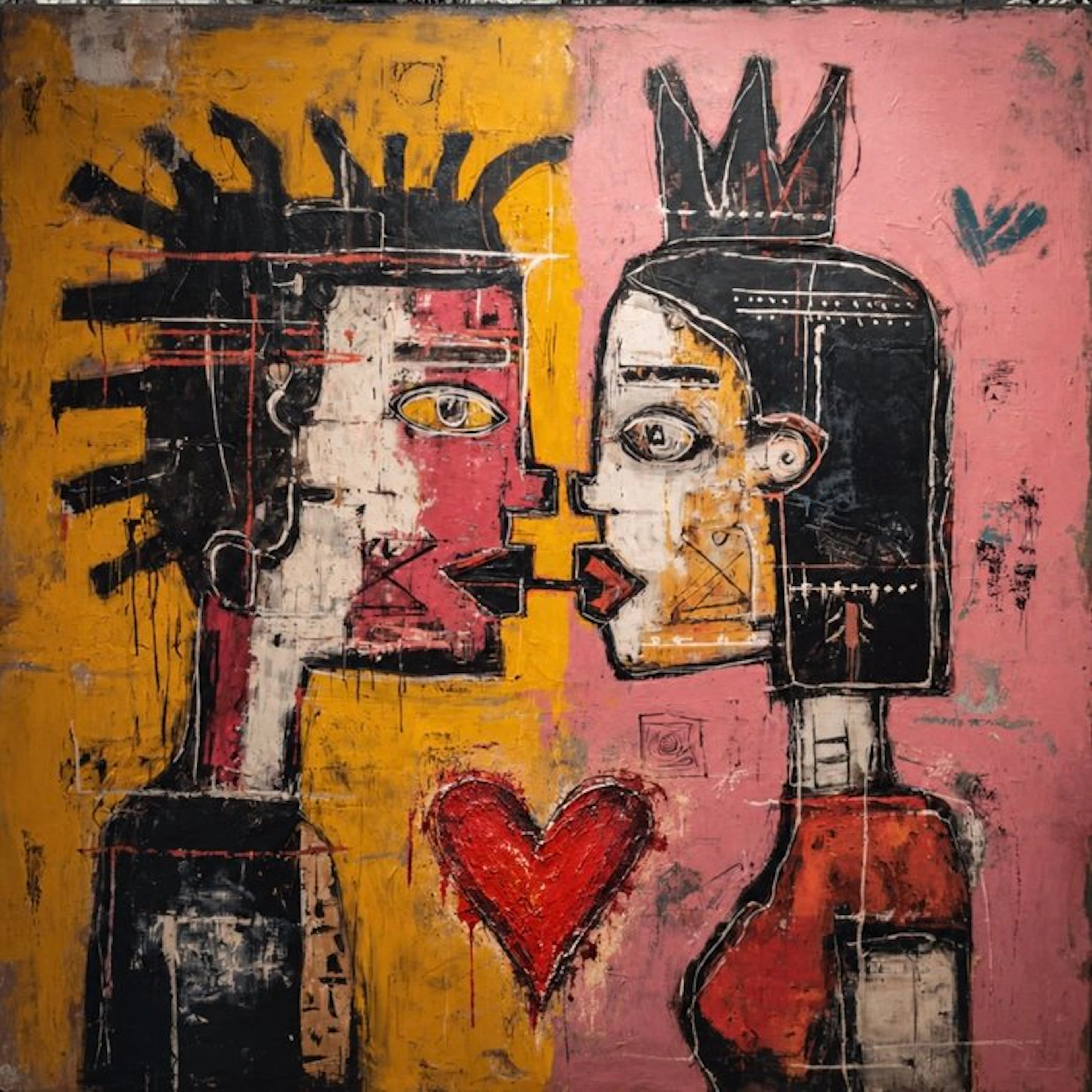 Eric Brumette - KISS ME LIKE BASQUIAT 71 - Toile L - LIMITED EDITION