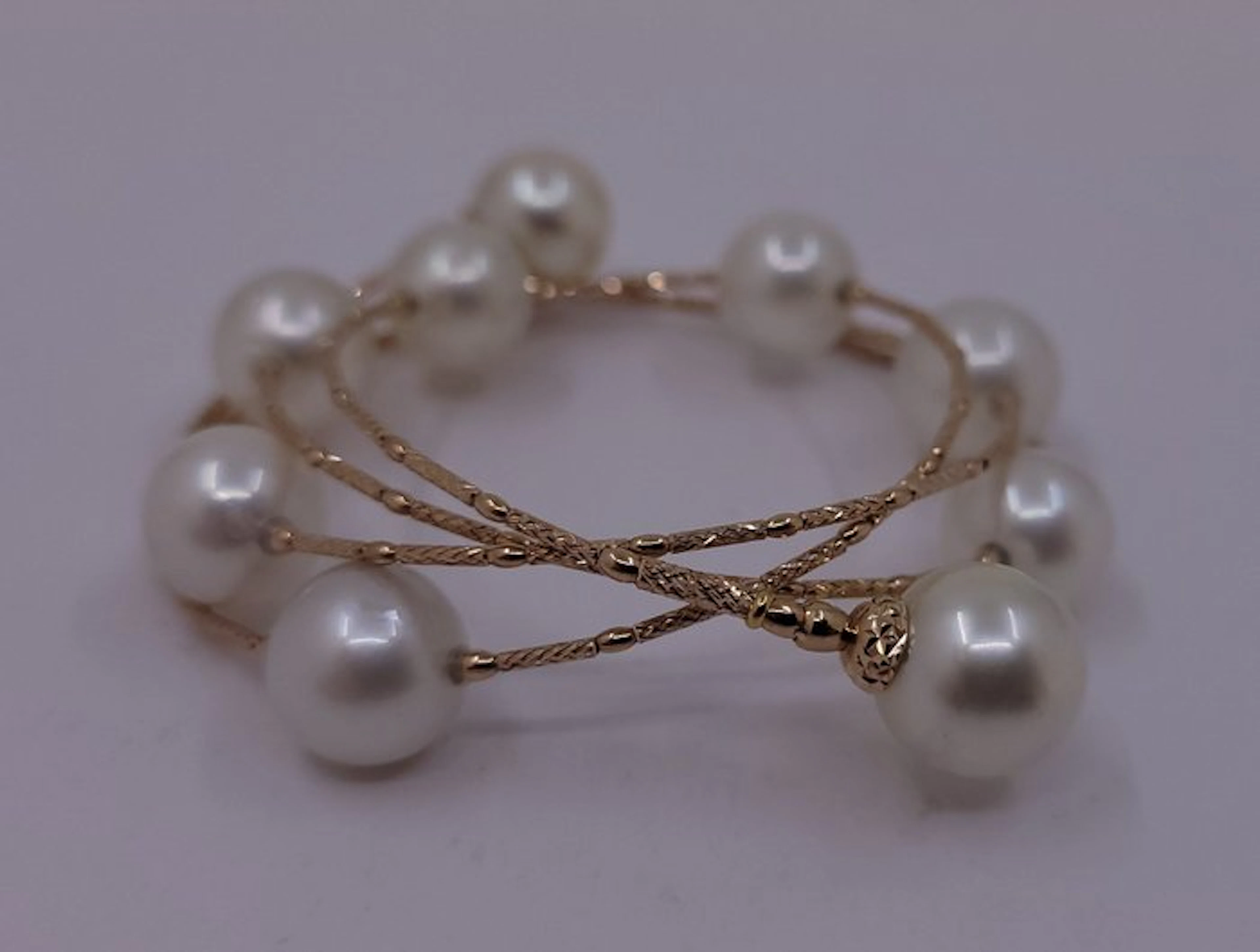 Bracelet - 18 kt. Rose gold, 10x11mm Round Australian South Sea Pearls