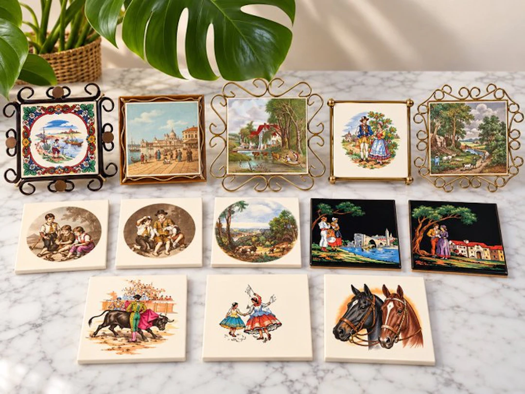 Vintage Tile (18) - Villeroy & Boch - Vintage - 1960-1970 - Trivet + tiles