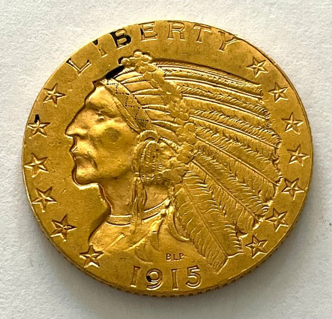 United States. 5 Dollars 1915 - Indian Head