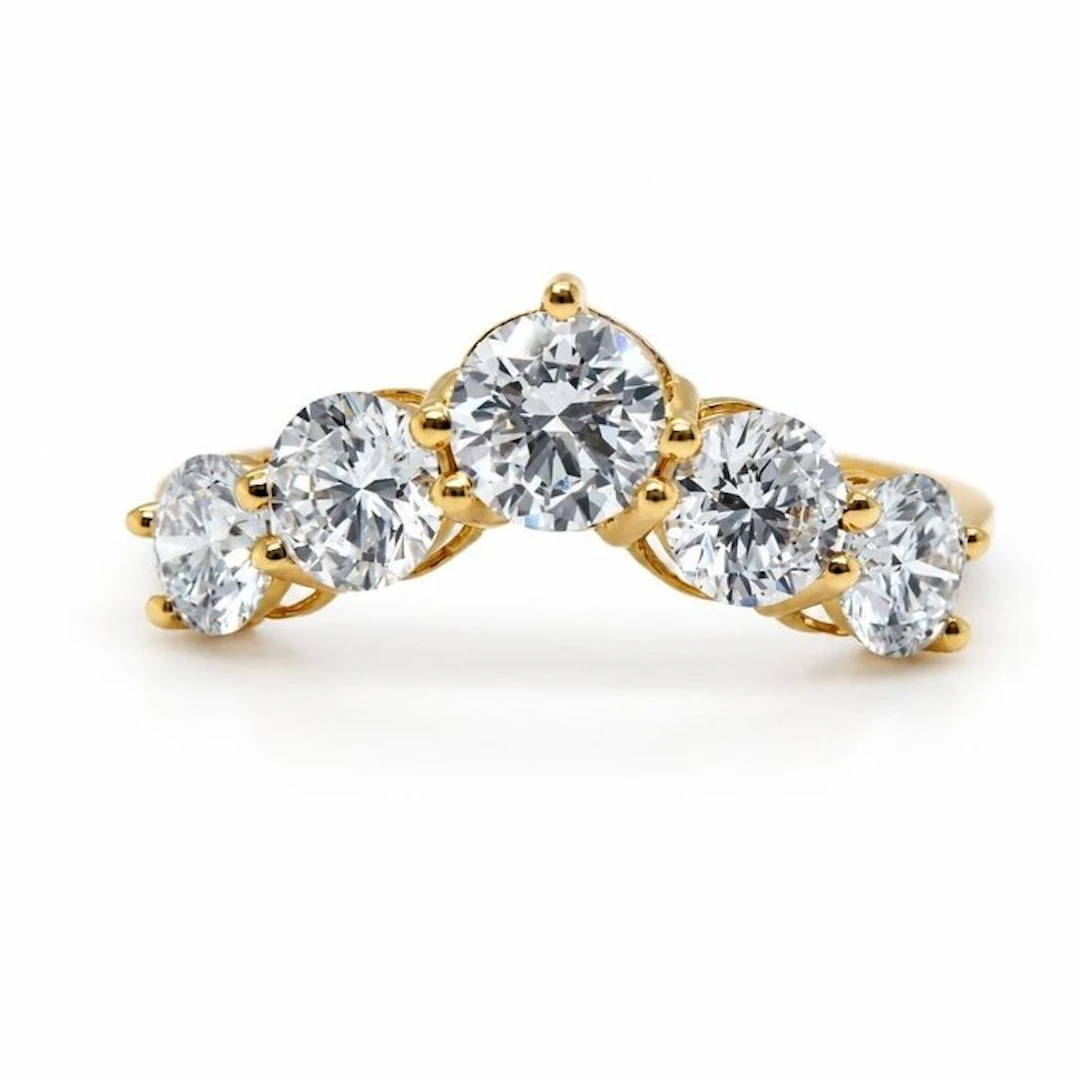No reserve price - Ring - 14 kt. Yellow gold - 2.06ct. tw. Diamond (Lab-grown)