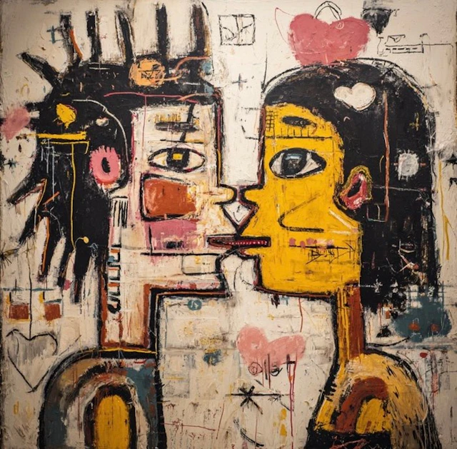 Eric Brumette - KISS ME LIKE BASQUIAT 58 - Toile L - LIMITED EDITION