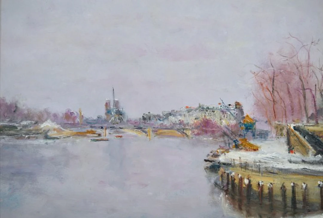 Serge Belloni (1925- 2005) - Paris sous la neige