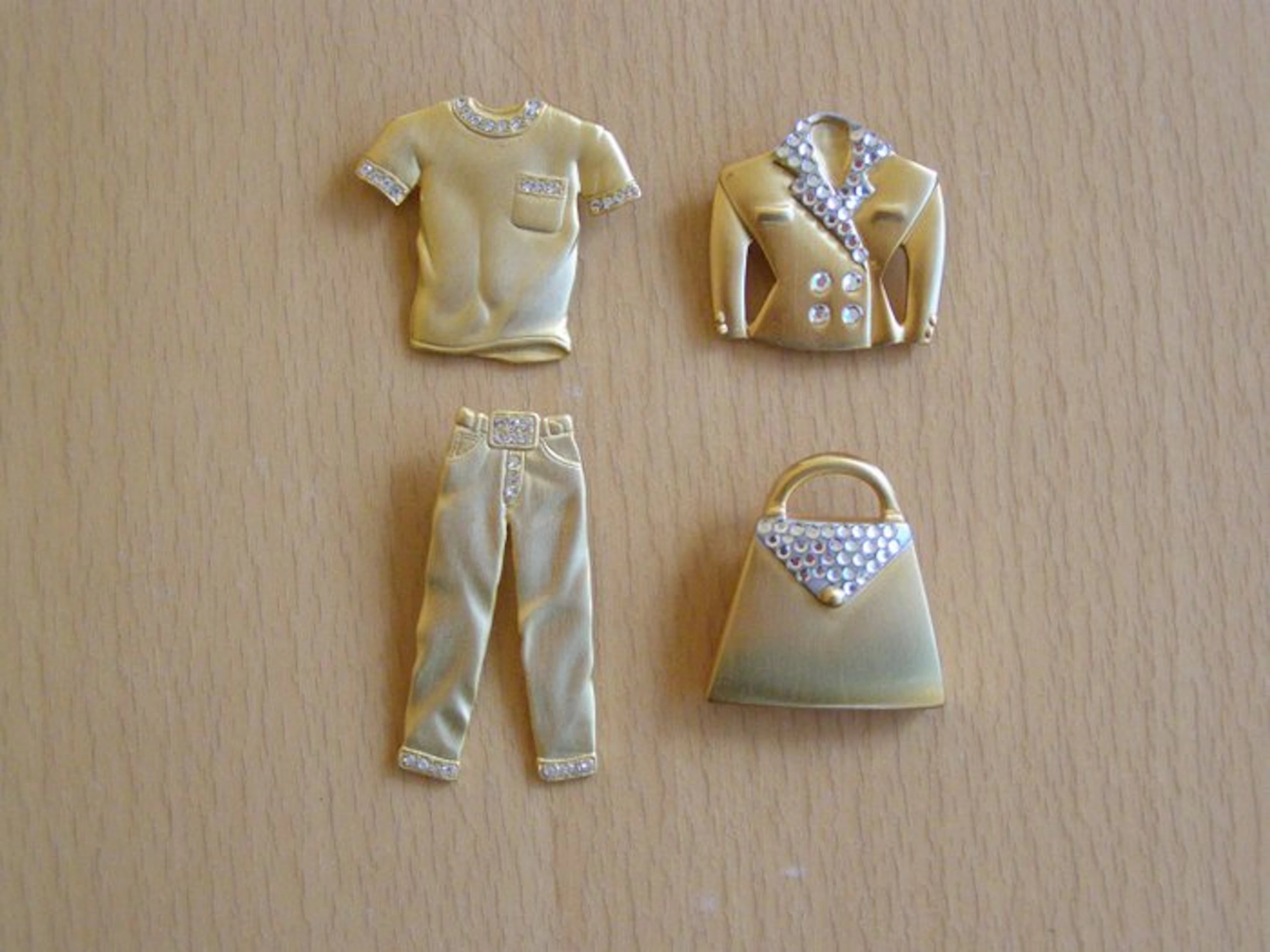Other brand - Synthetic gemstone - Gold-plated - Brooch - Jonette Jewels
