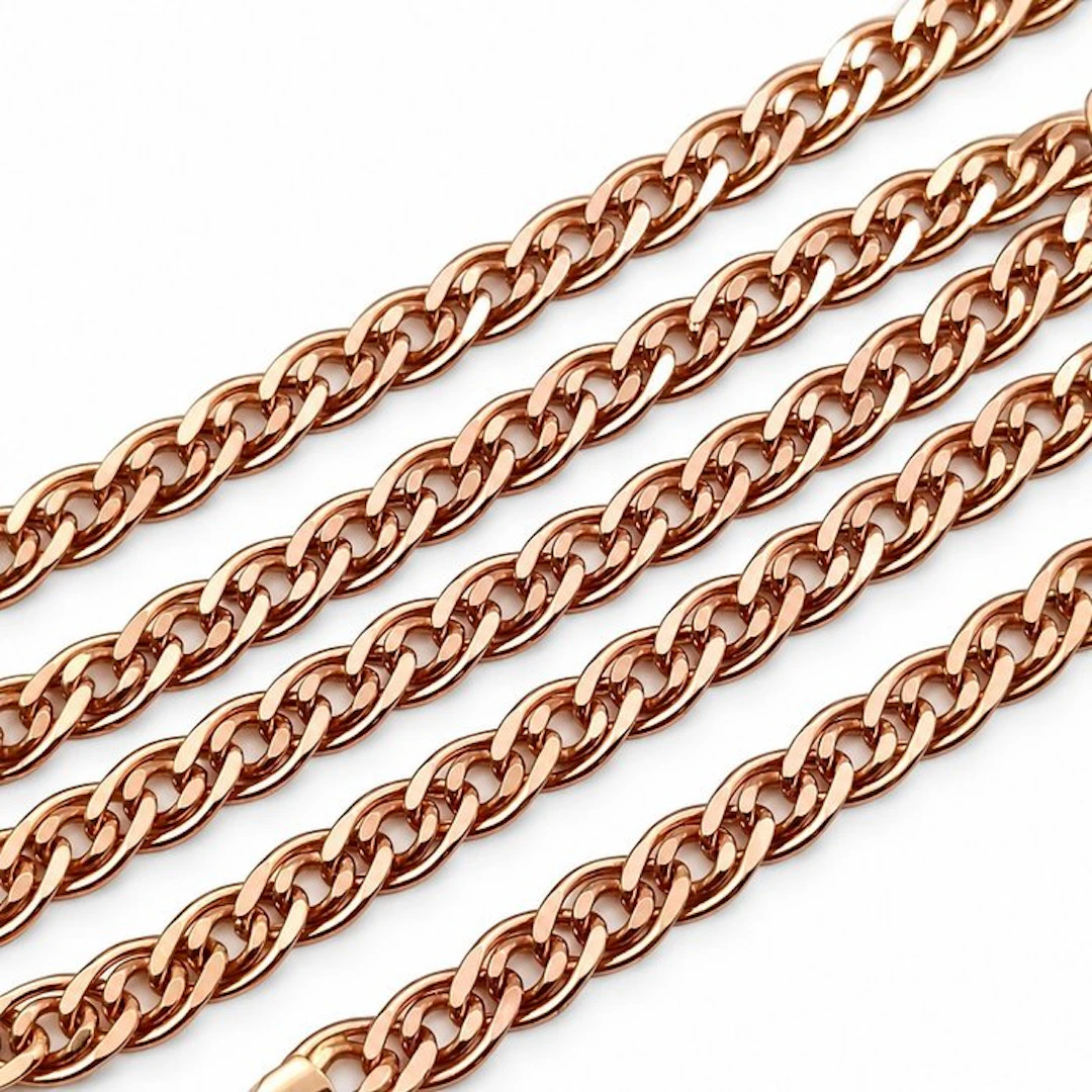 Necklace - 14 kt. Rose gold - Made in Italy - Handmade