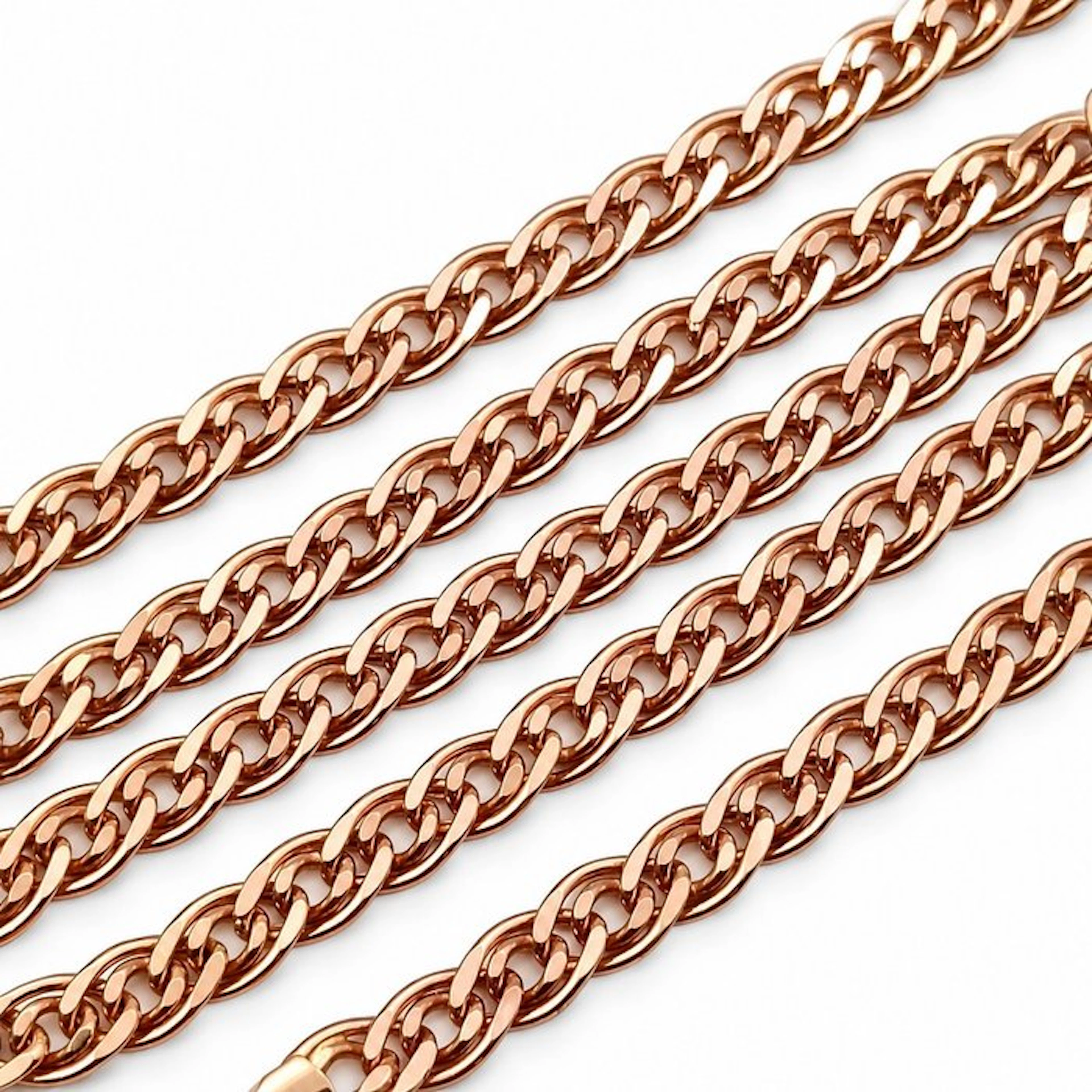 Necklace - 14 kt. Rose gold - Made in Italy - Handmade