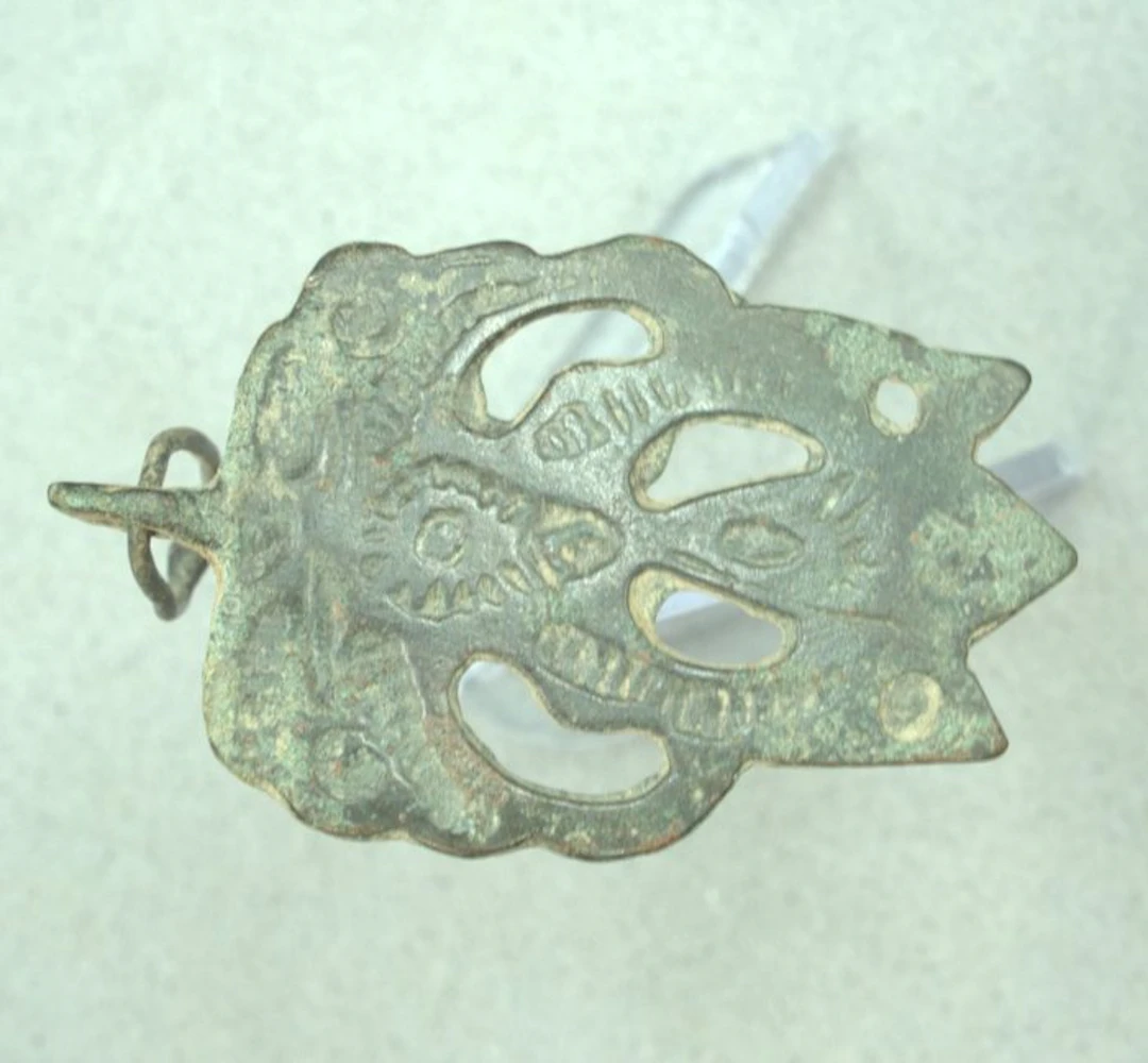 Medieval, Viking Bronze Amulet pendant - 36 mm (No reserve price)