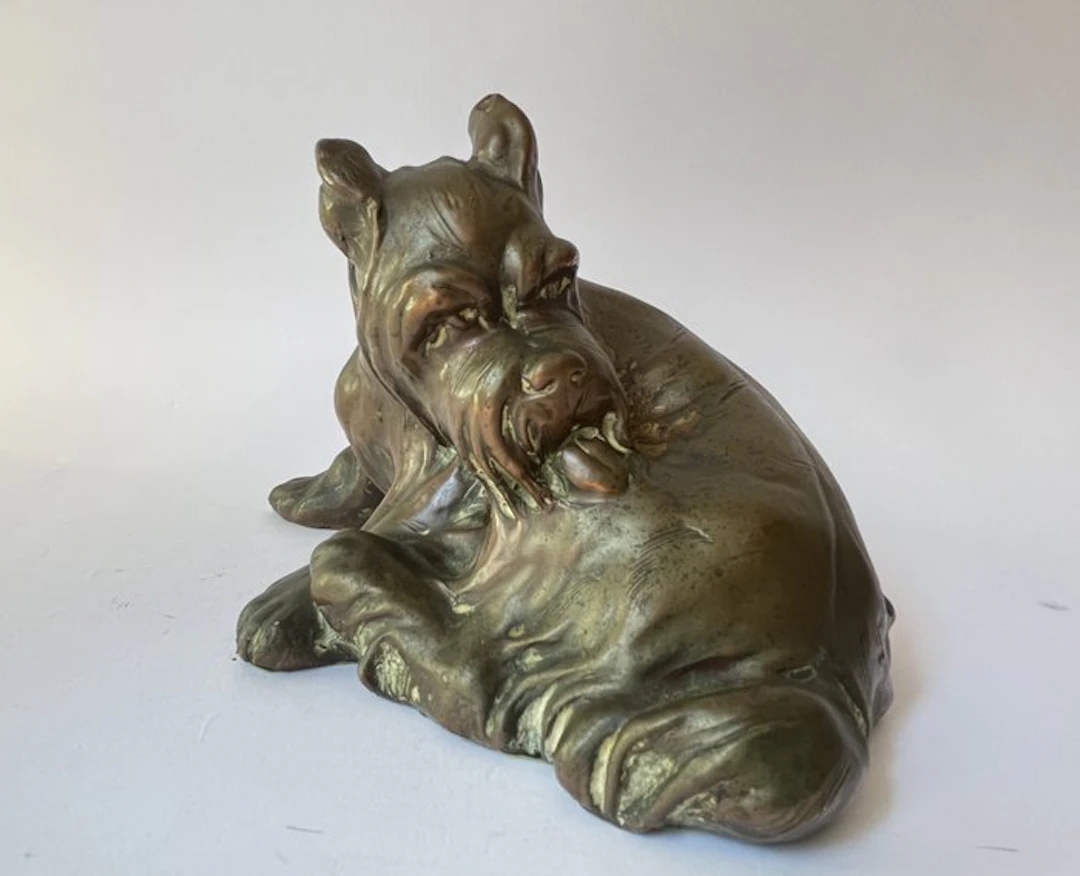 S. Calì - Figurine - Schnauzer - Galvanized