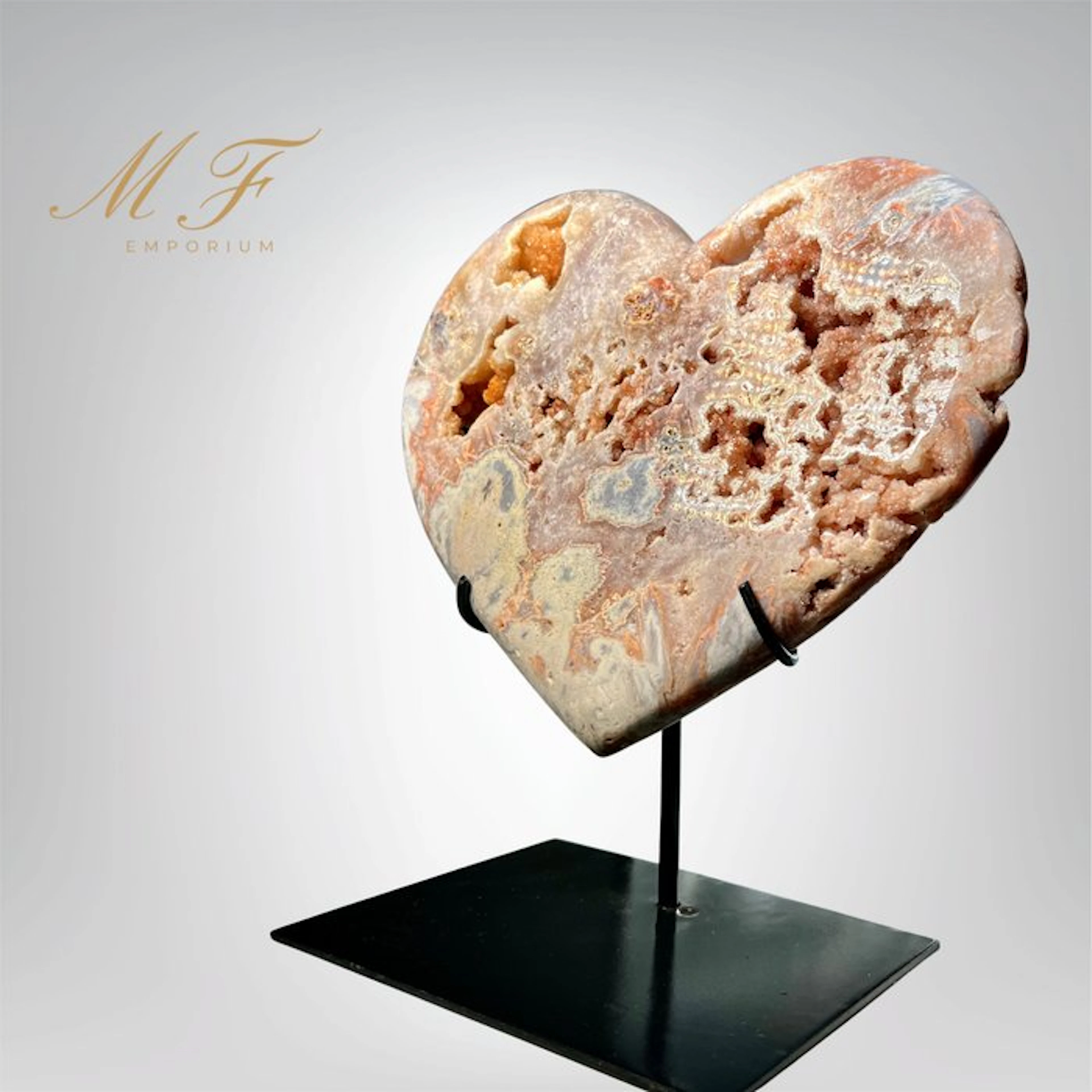 Premium - Pink Amethyst Heart - XXL Heart - Height: 230...