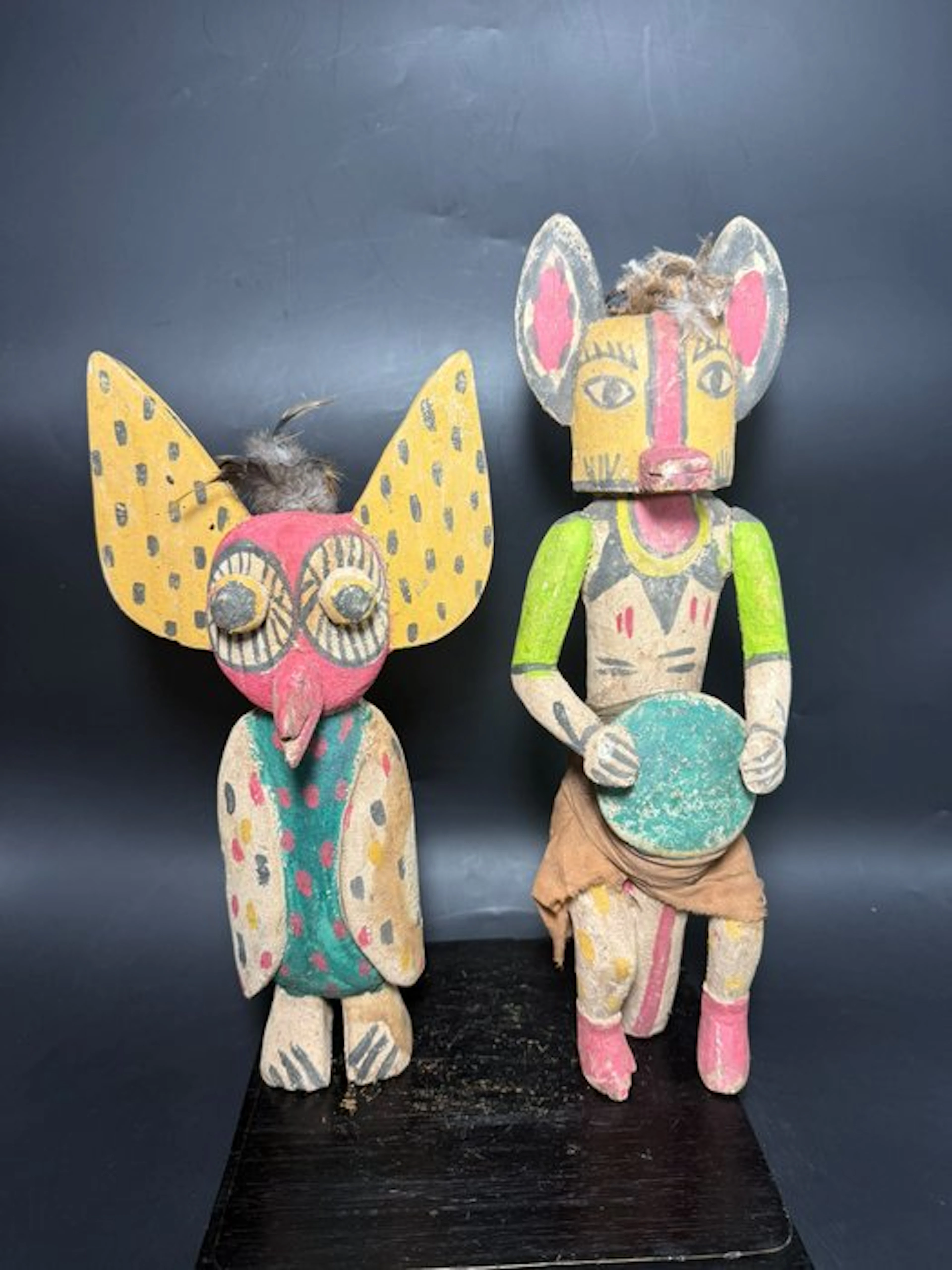 Two dolls in Hopi kachina style - U.S. (No reserve price)