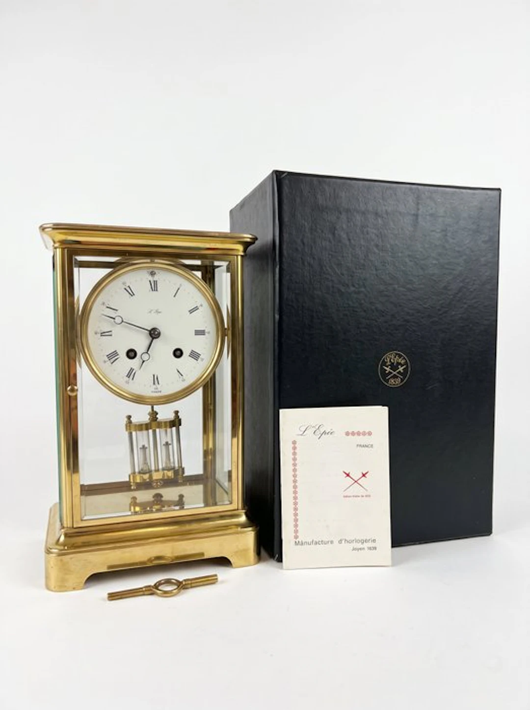 Four-Glass Clock - L’epee - Brass - 1980-1990 - The Sword 1839 - The Corinthian