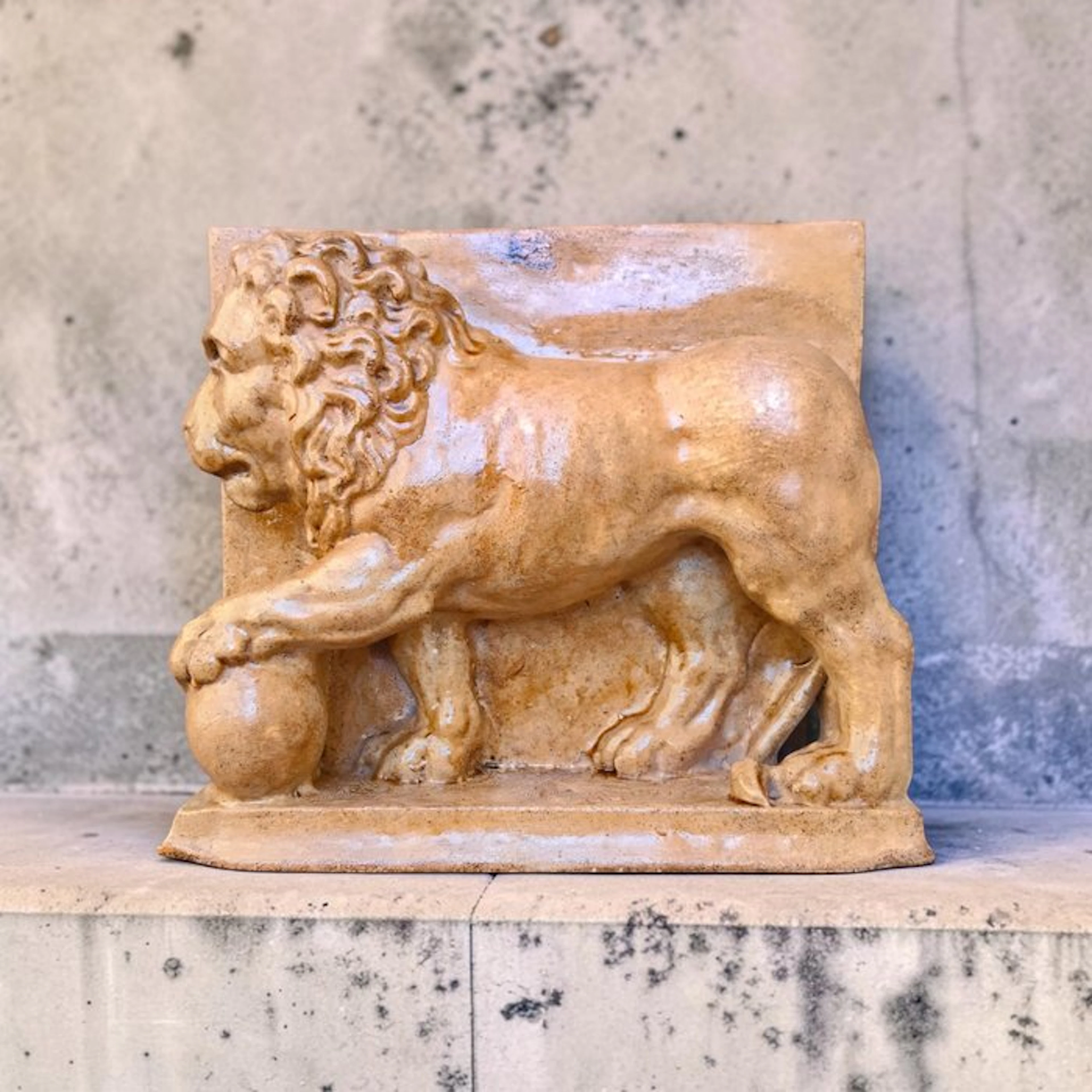 Sculpture, Leone mediceo - 20 cm - Cast Stone