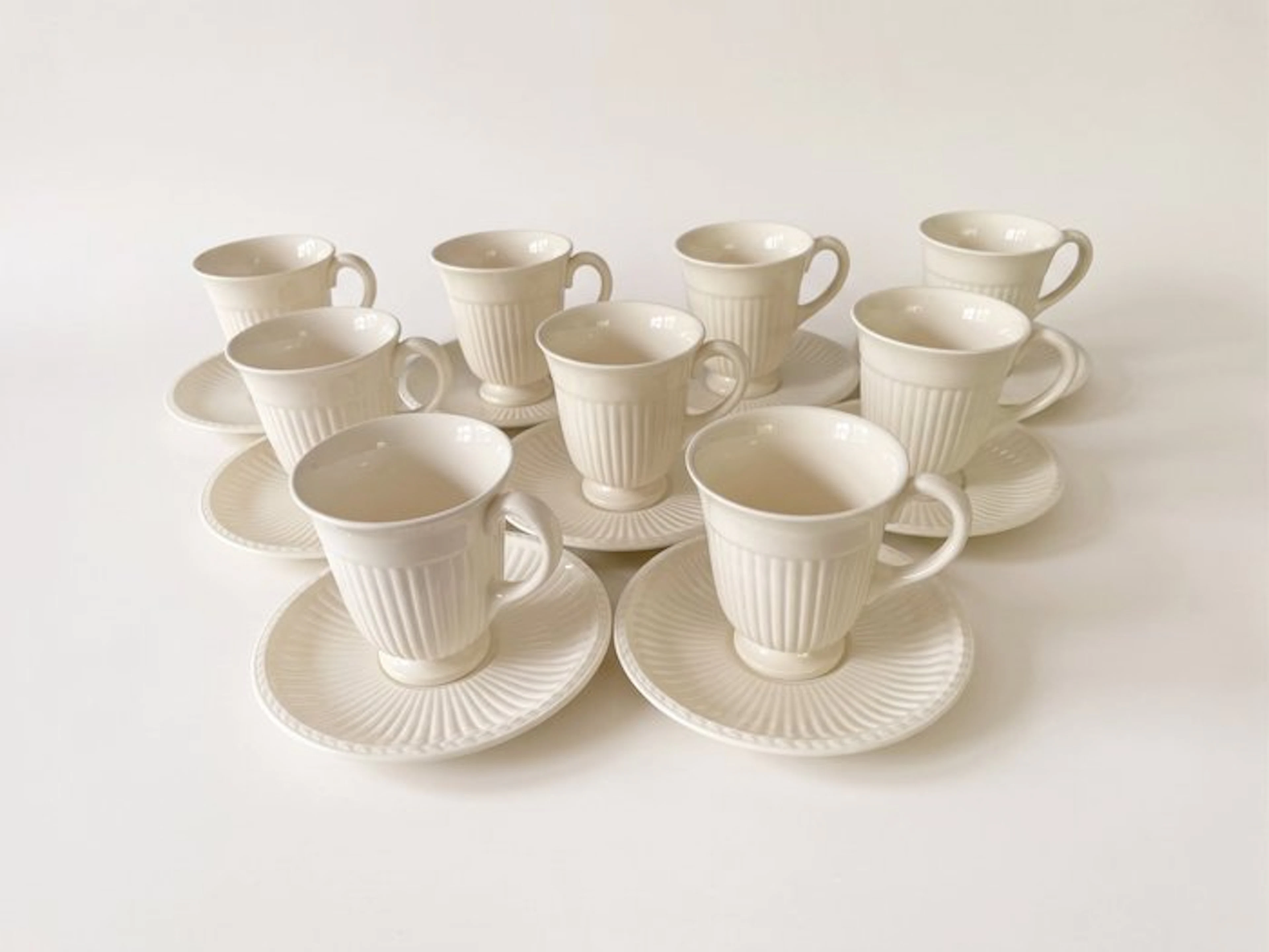 Wedgwood - Coffee set (18) - Edme - Pottery - 9 coffee cups with saucers