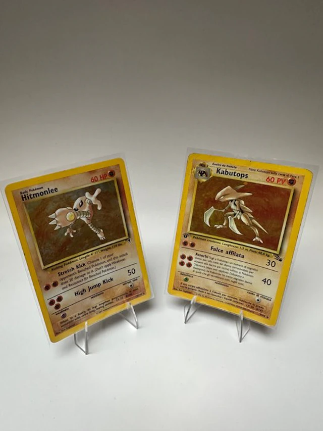 Pokémon - 2 Card - Hitmonlee, Kabutops Foil - WOTC