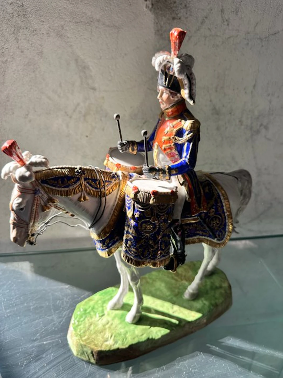 Carl Thieme, Potschappel - Statuette, Tamburino - 37 cm - Porcelain
