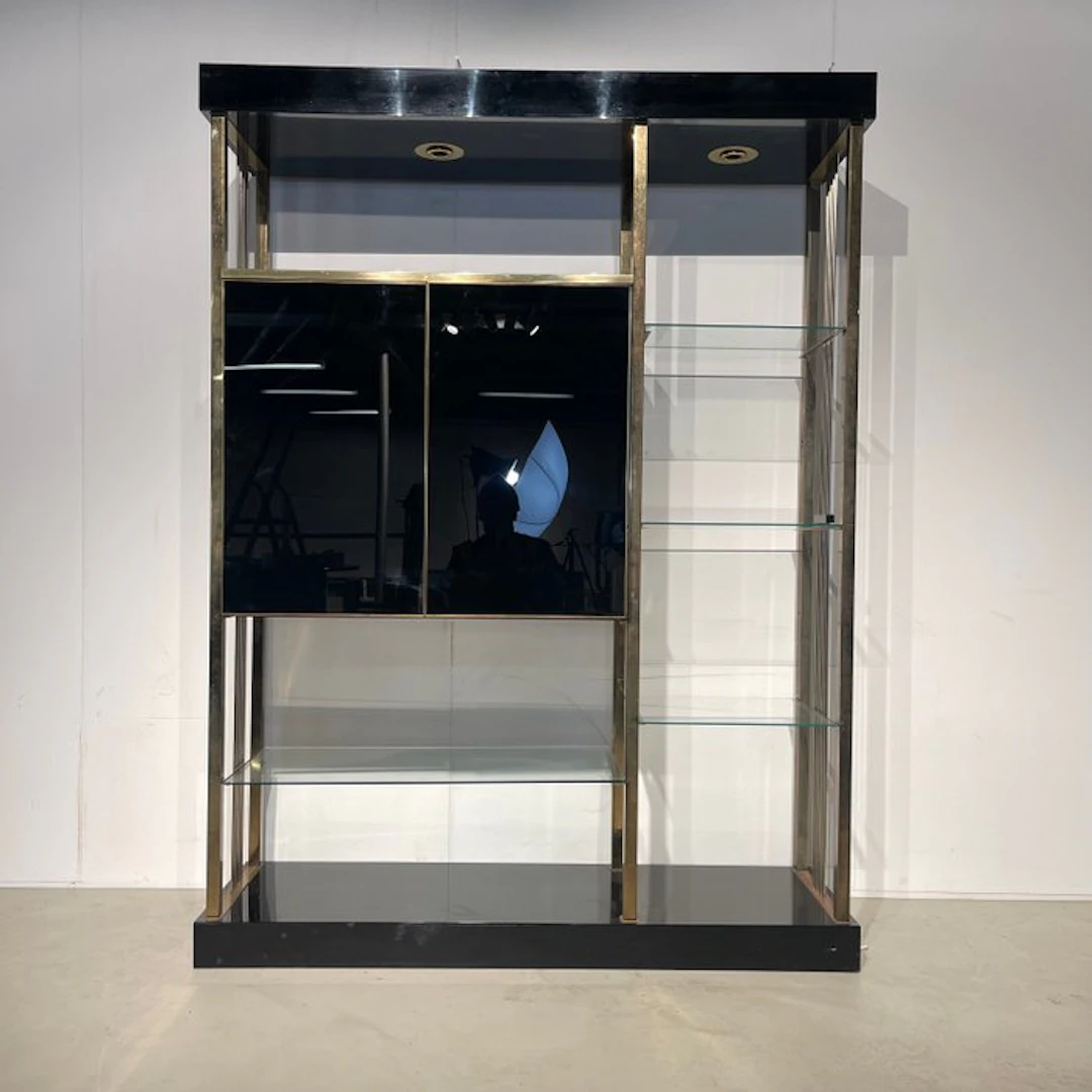 Belgo Chrom - Sideboard - Glass, Brass