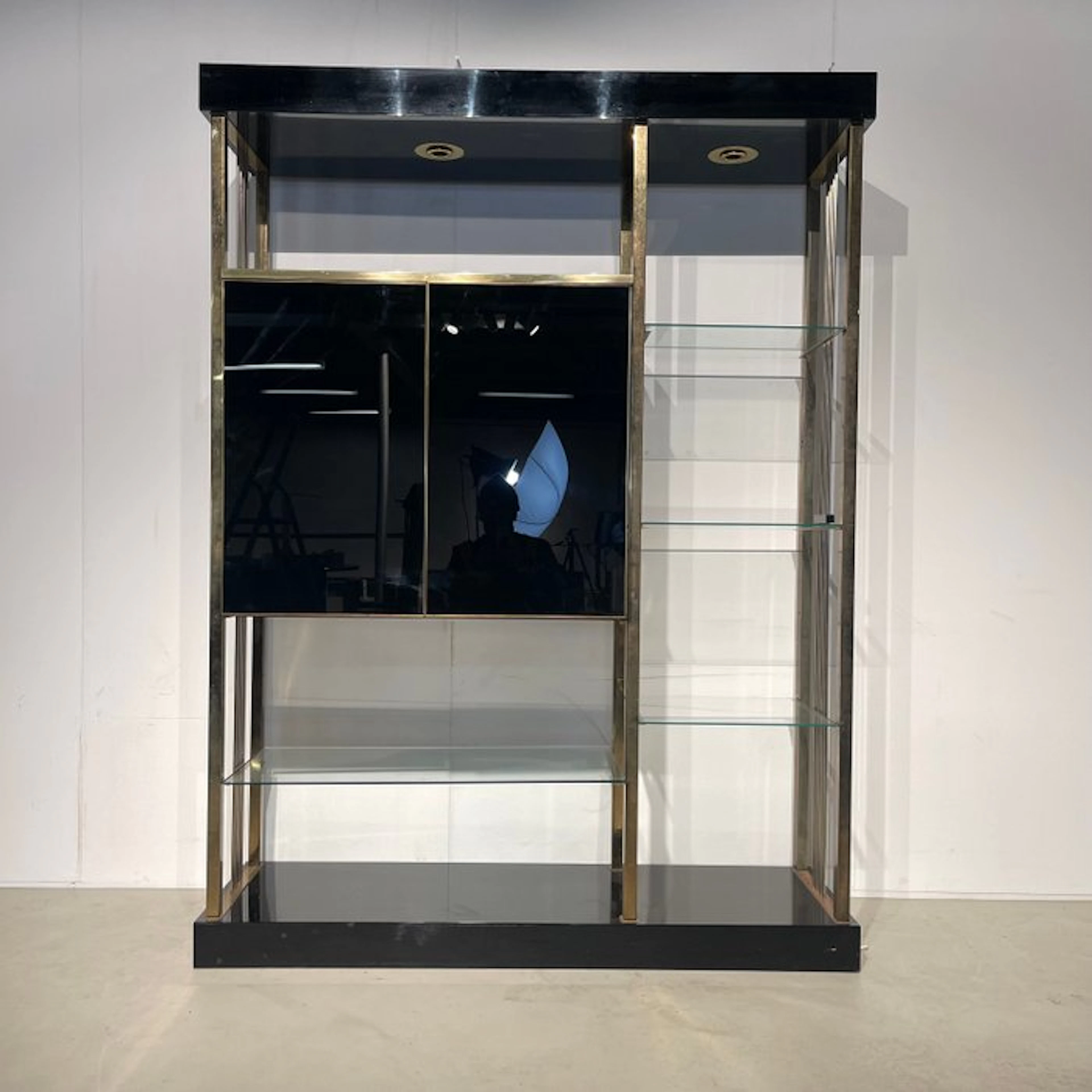 Belgo Chrom - Sideboard - Glass, Brass