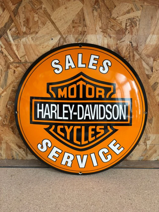 Harley-Davidson - Magnificent enameled plaque - Harley...