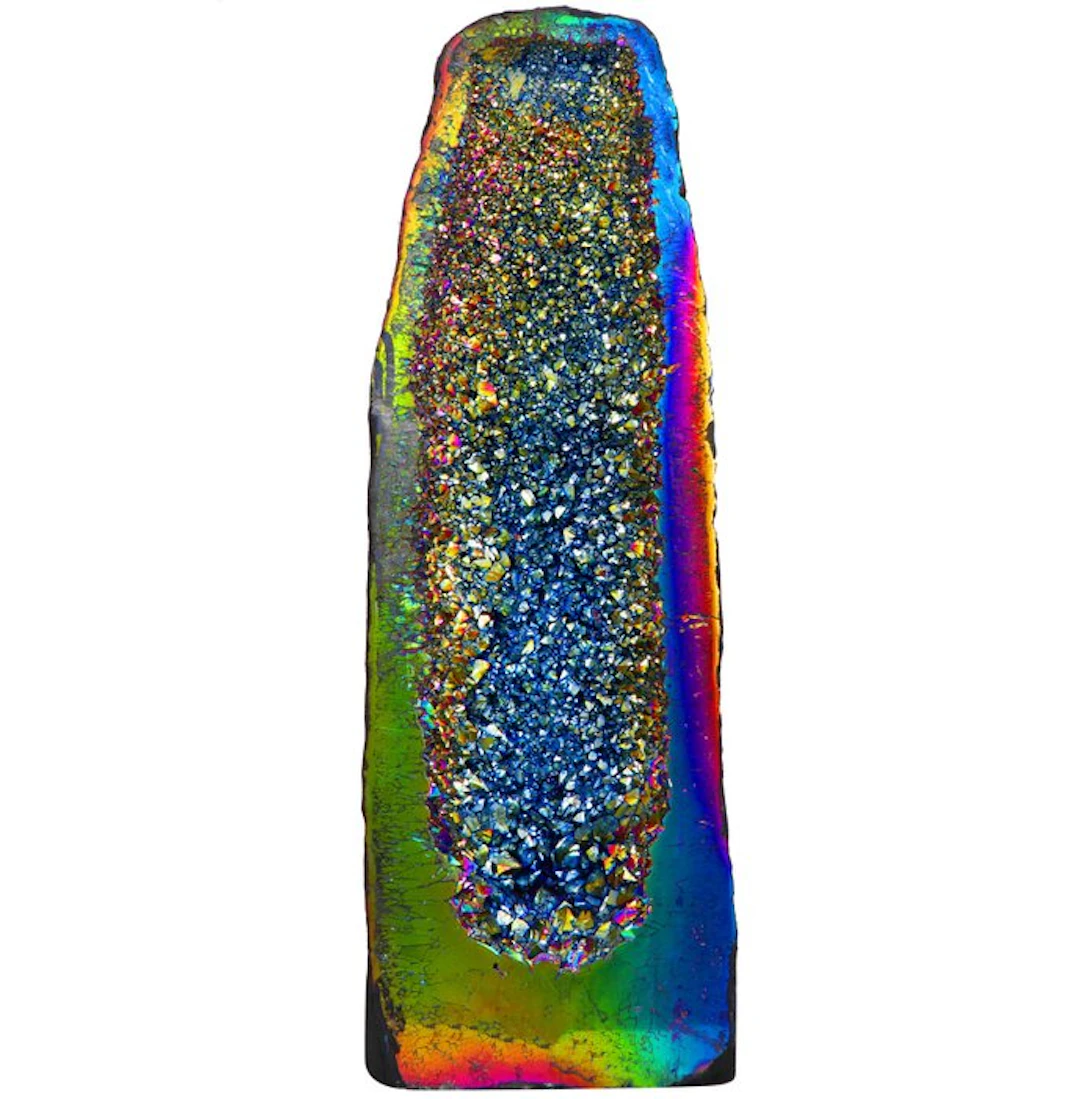 Rainbow Galaxy Amethyst - 'Cathedral' Geode - 53x18x10 cm- 10.6 kg