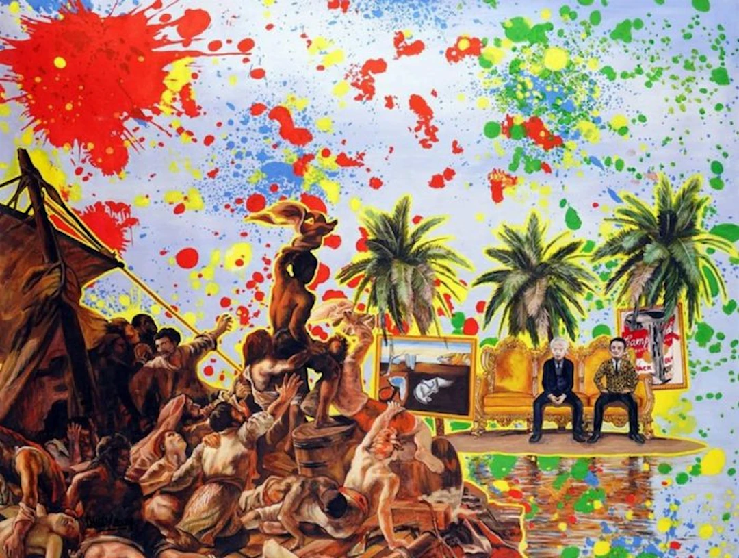 Gully (1977) - The raft, Andy and salvador meet Gericault, Warhol and Dali 1