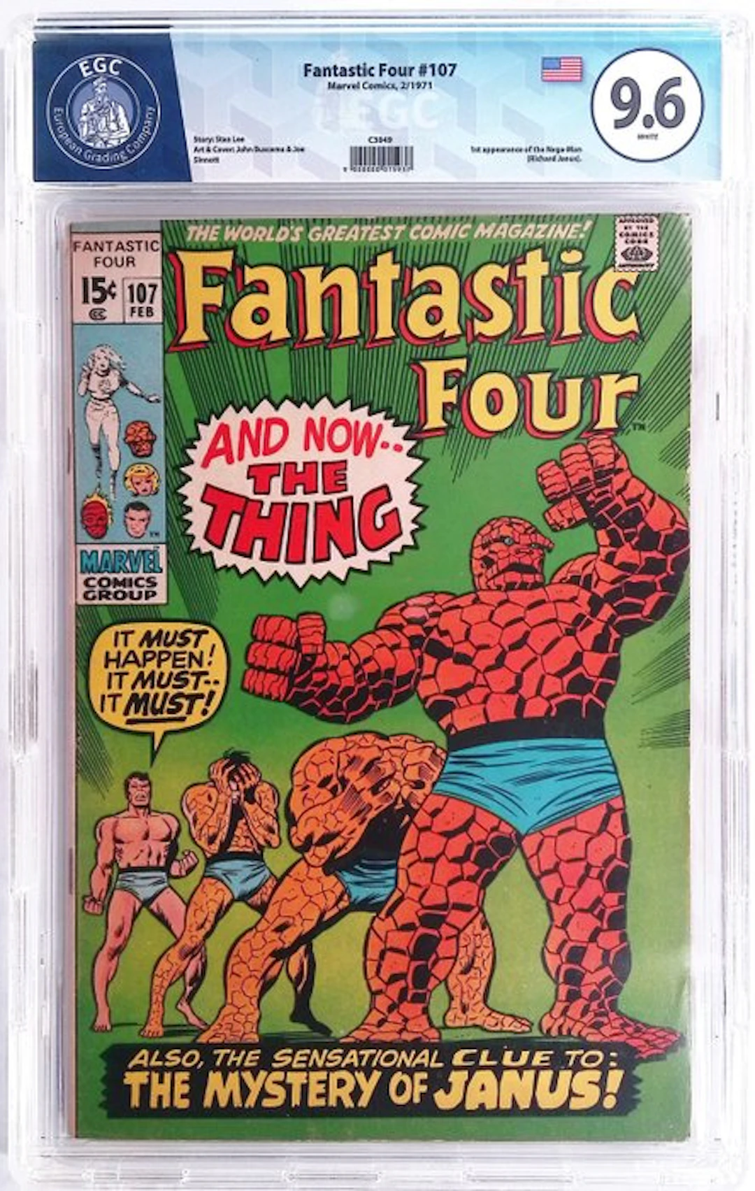 Fantastic Four #107 - EGC 9.6 - 1 Graded comic - First edition - 1971