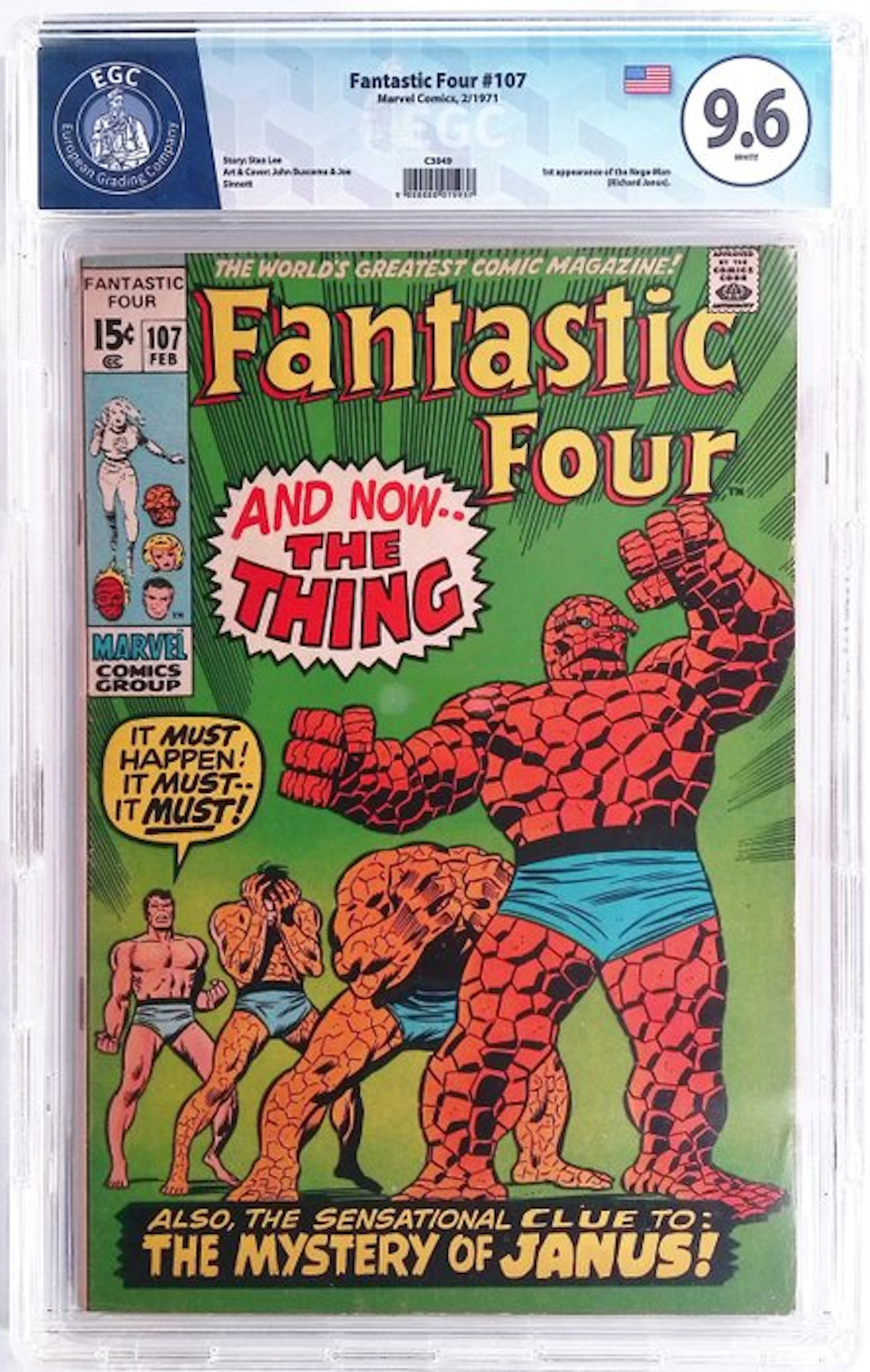 Fantastic Four #107 - EGC 9.6 - 1 Graded comic - First edition - 1971